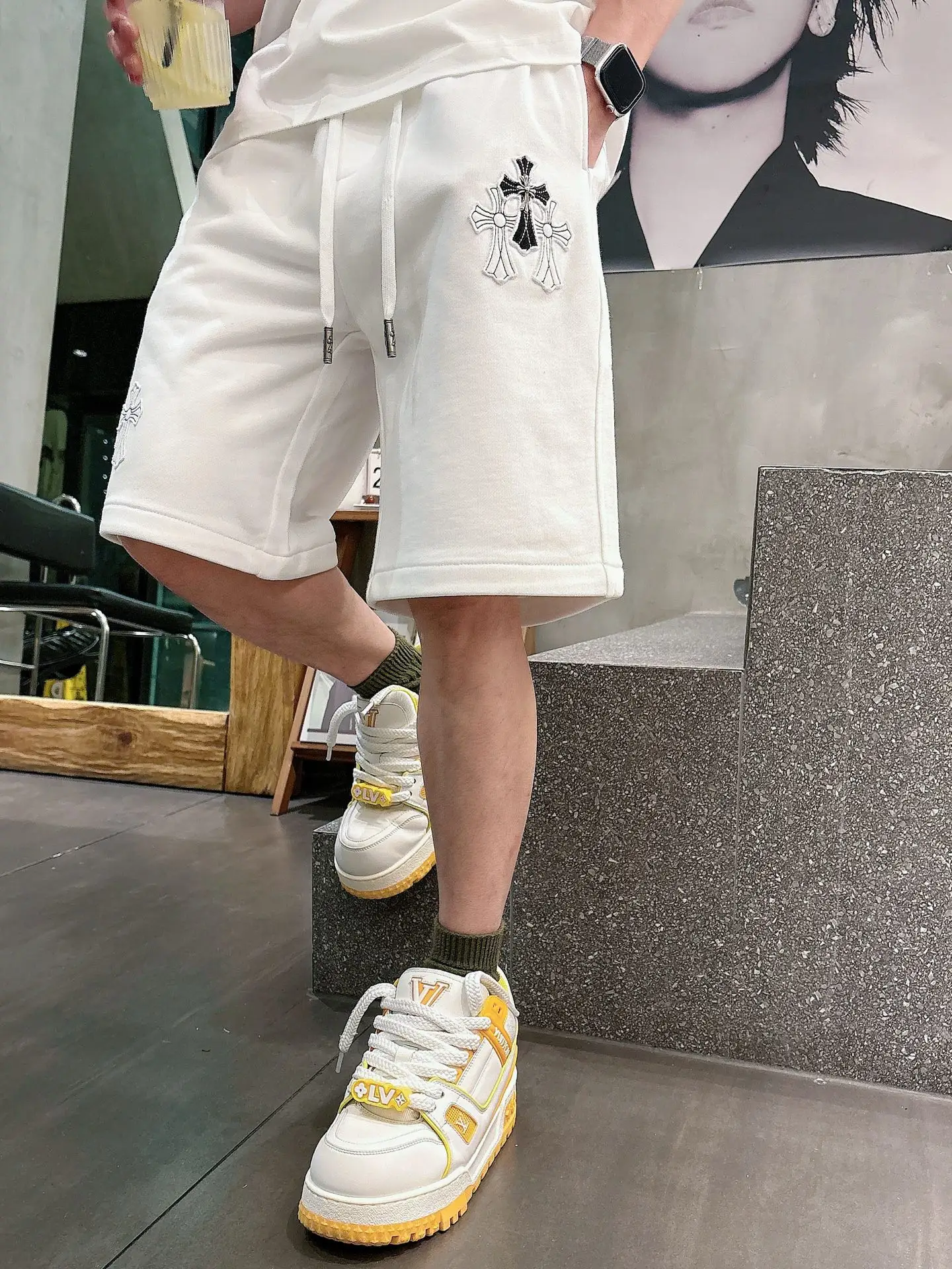 Logo Patch Cotton-Jersey Shorts D21012036 — view 3
