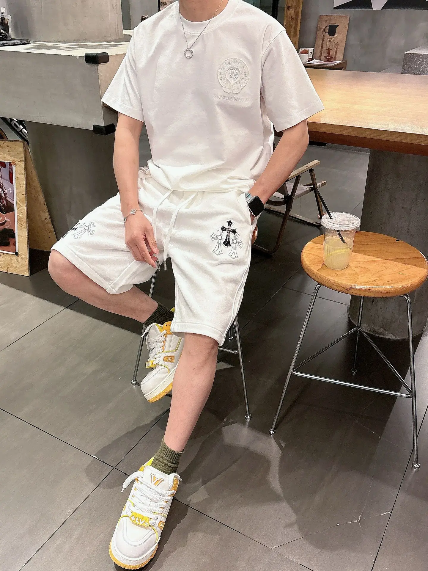 Logo Patch Cotton-Jersey Shorts D21012036 — view 8