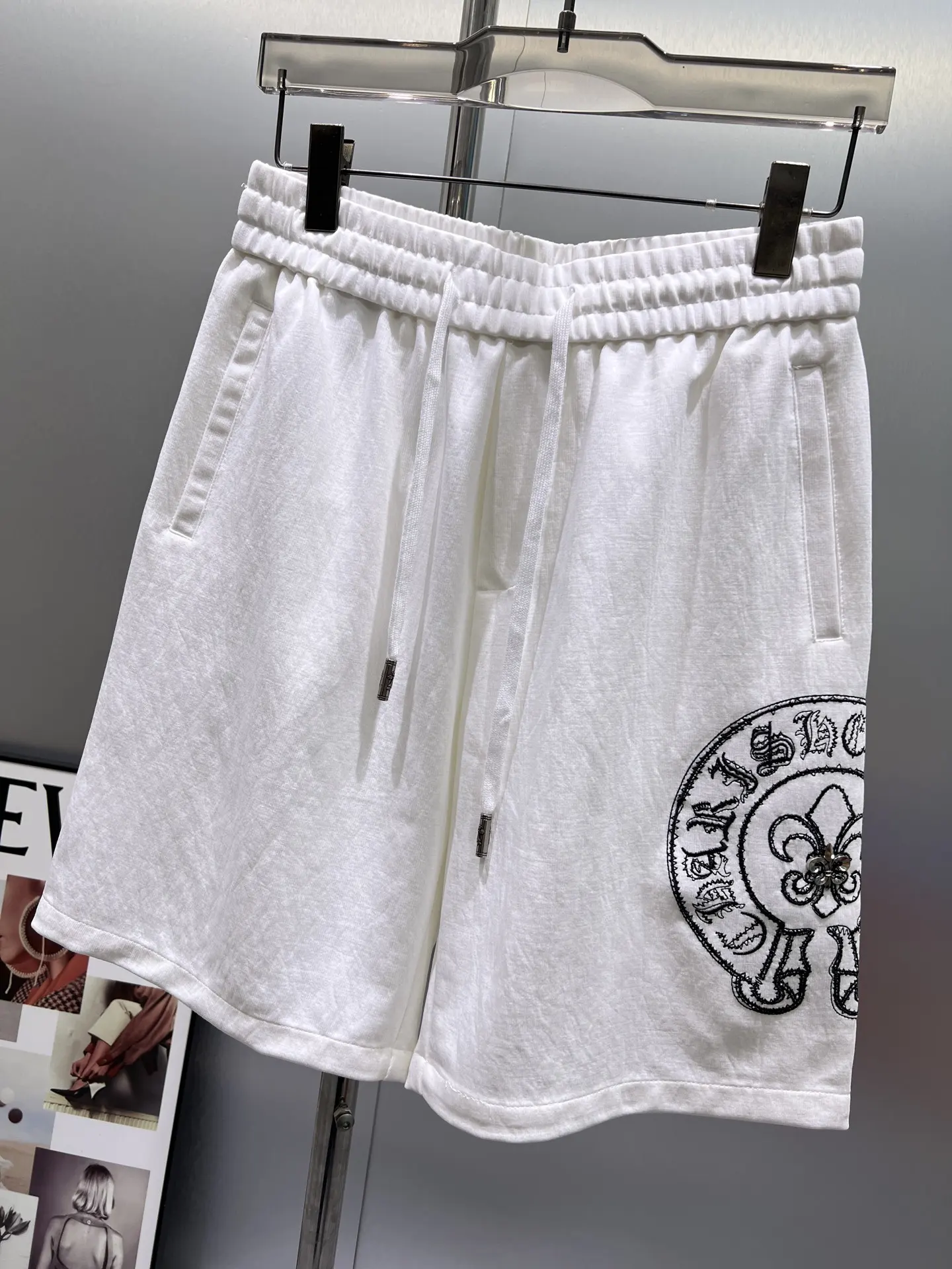 Logo Embroidered Cotton Jersey Shorts D20012020 — view 6