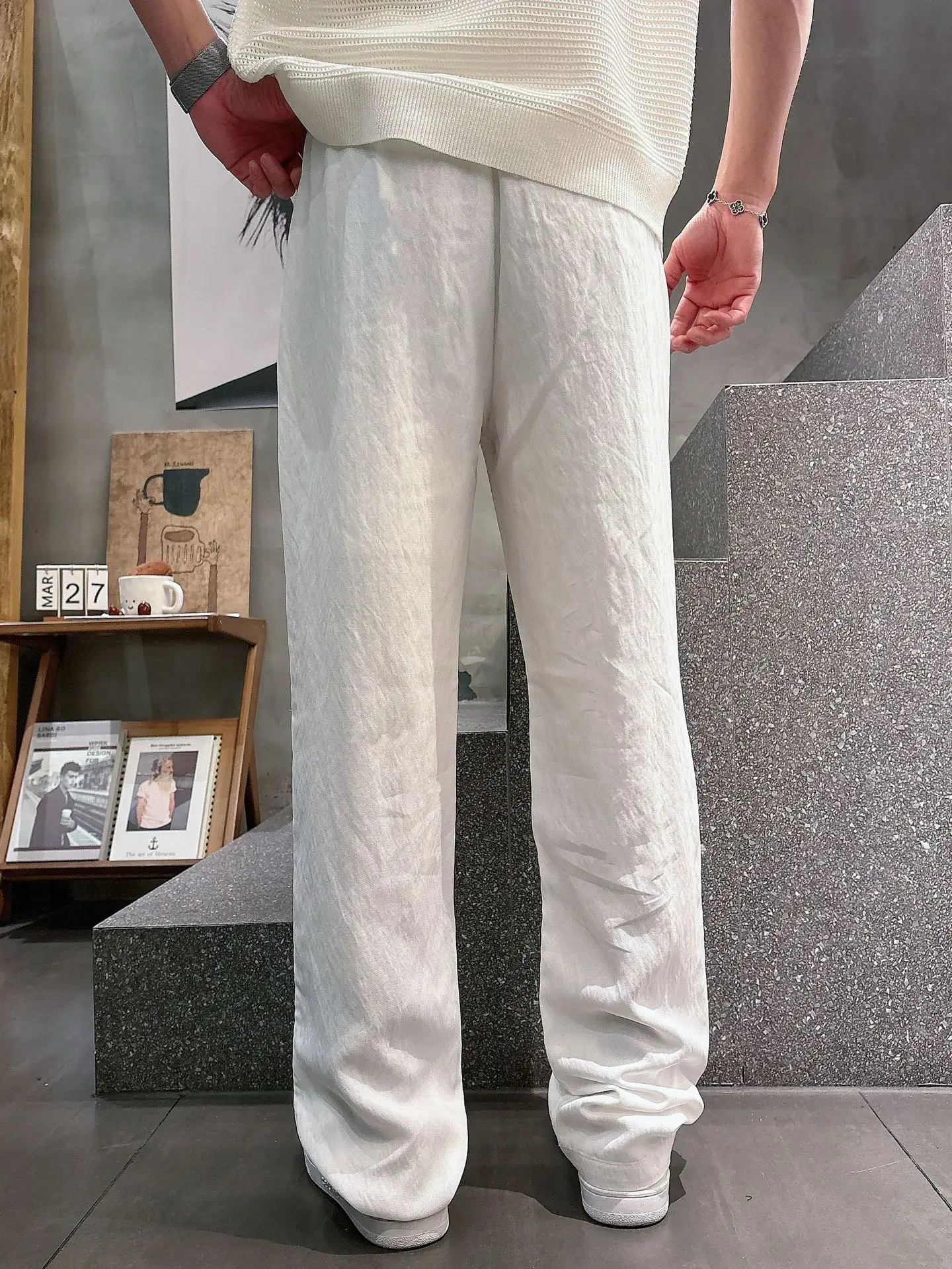 Logo-Patch Drawstring Casual Trousers D23011989 — view 7