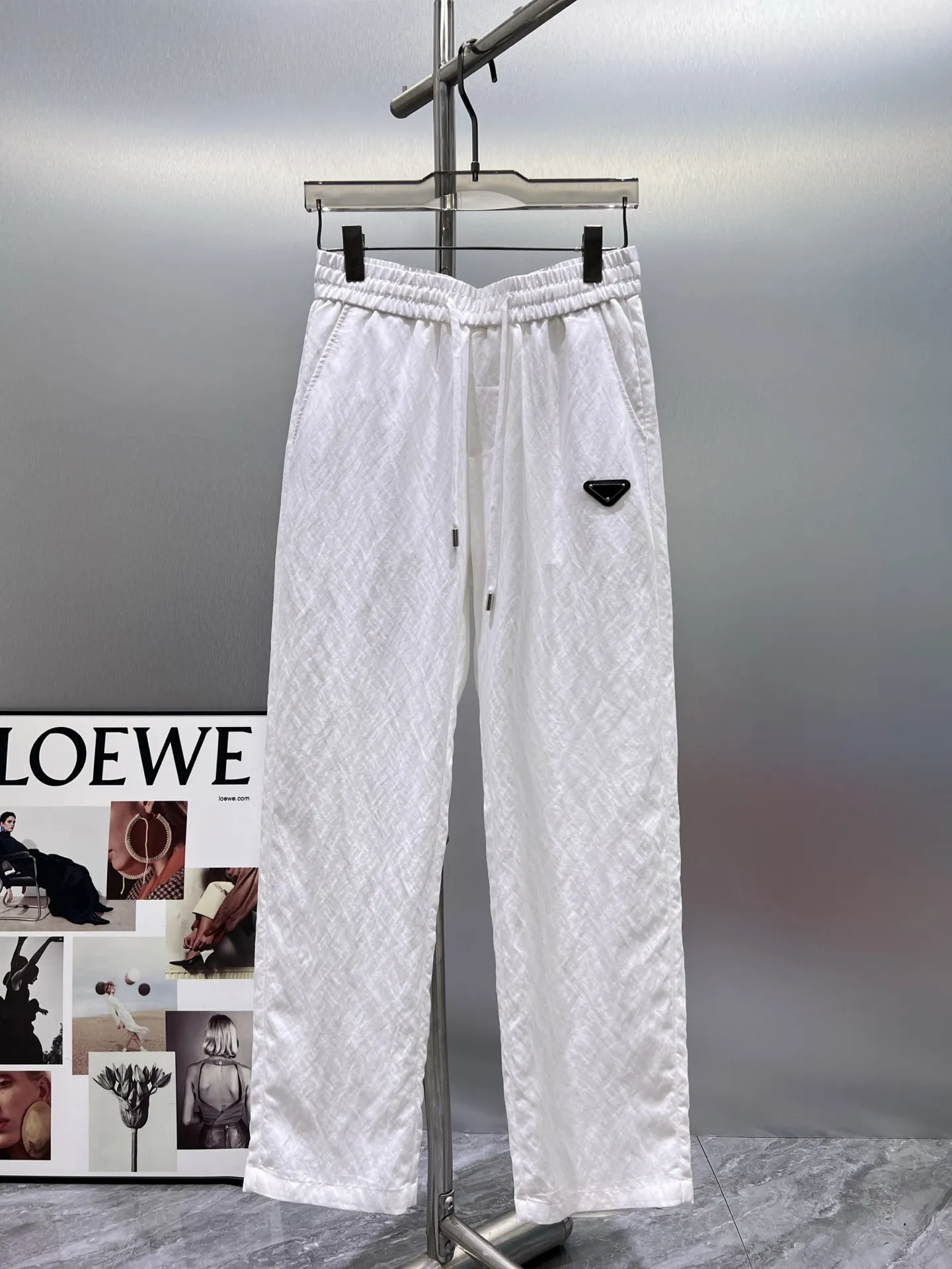 Logo-Patch Drawstring Casual Trousers D23011957