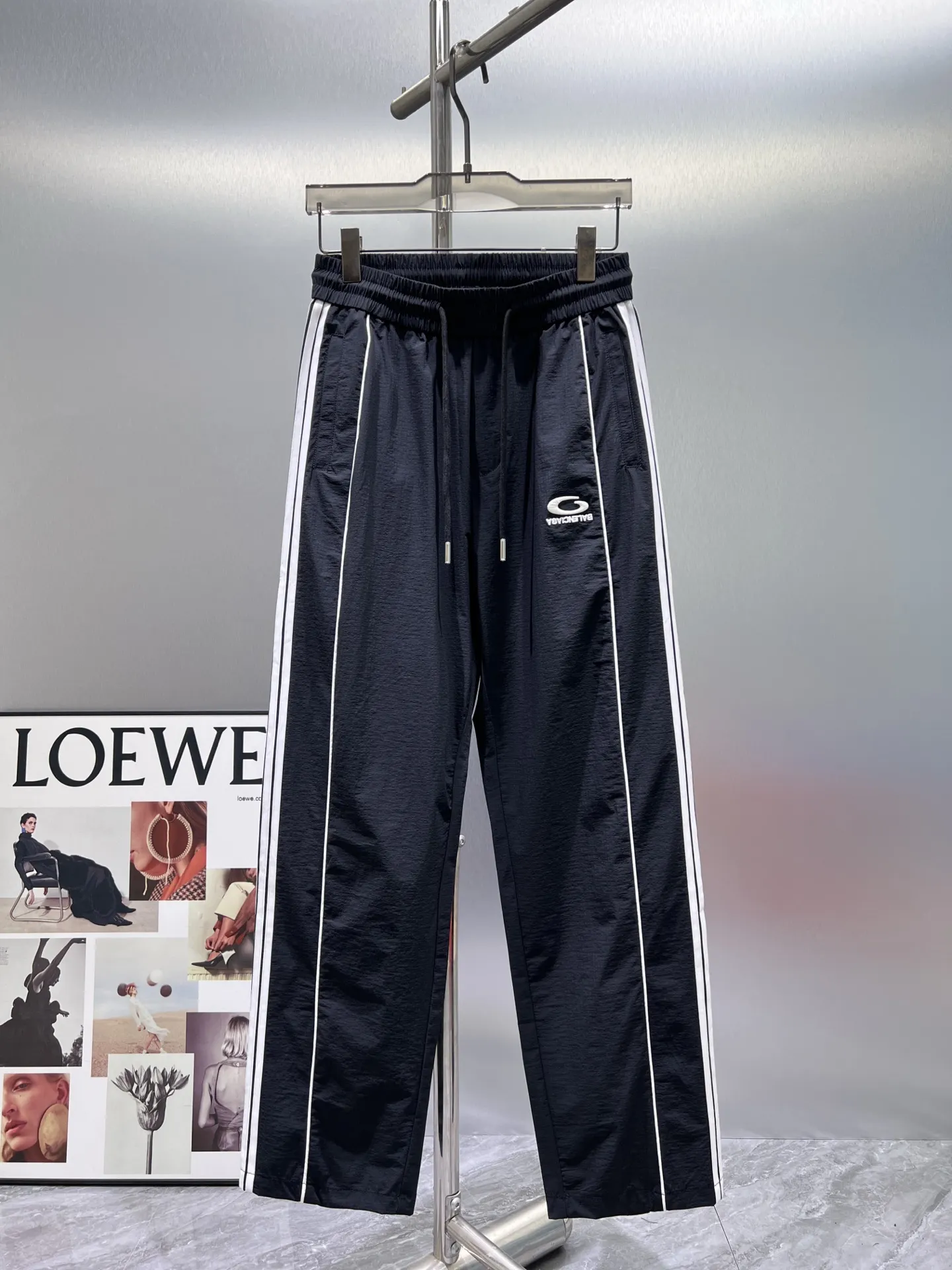 Logo-Embroidered Striped Track Pants D23511946