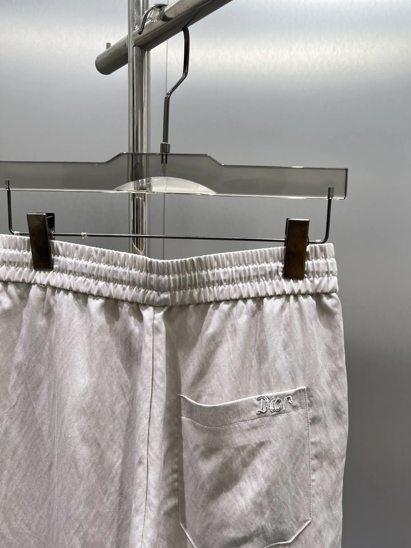 Logo-Embroidered Tencel and Linen-Blend Trousers D23012004 — view 6