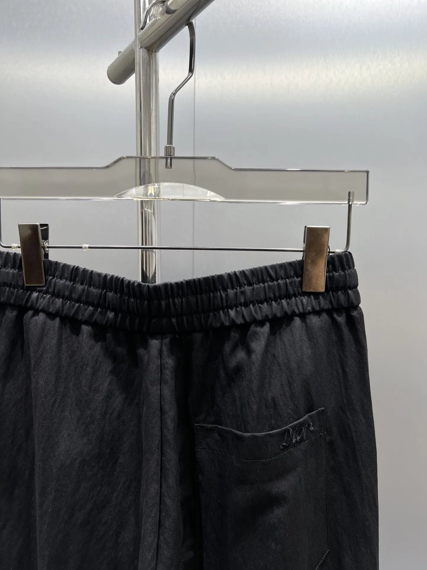 Logo-Embroidered Tencel-Linen Trousers D23012005 — view 6