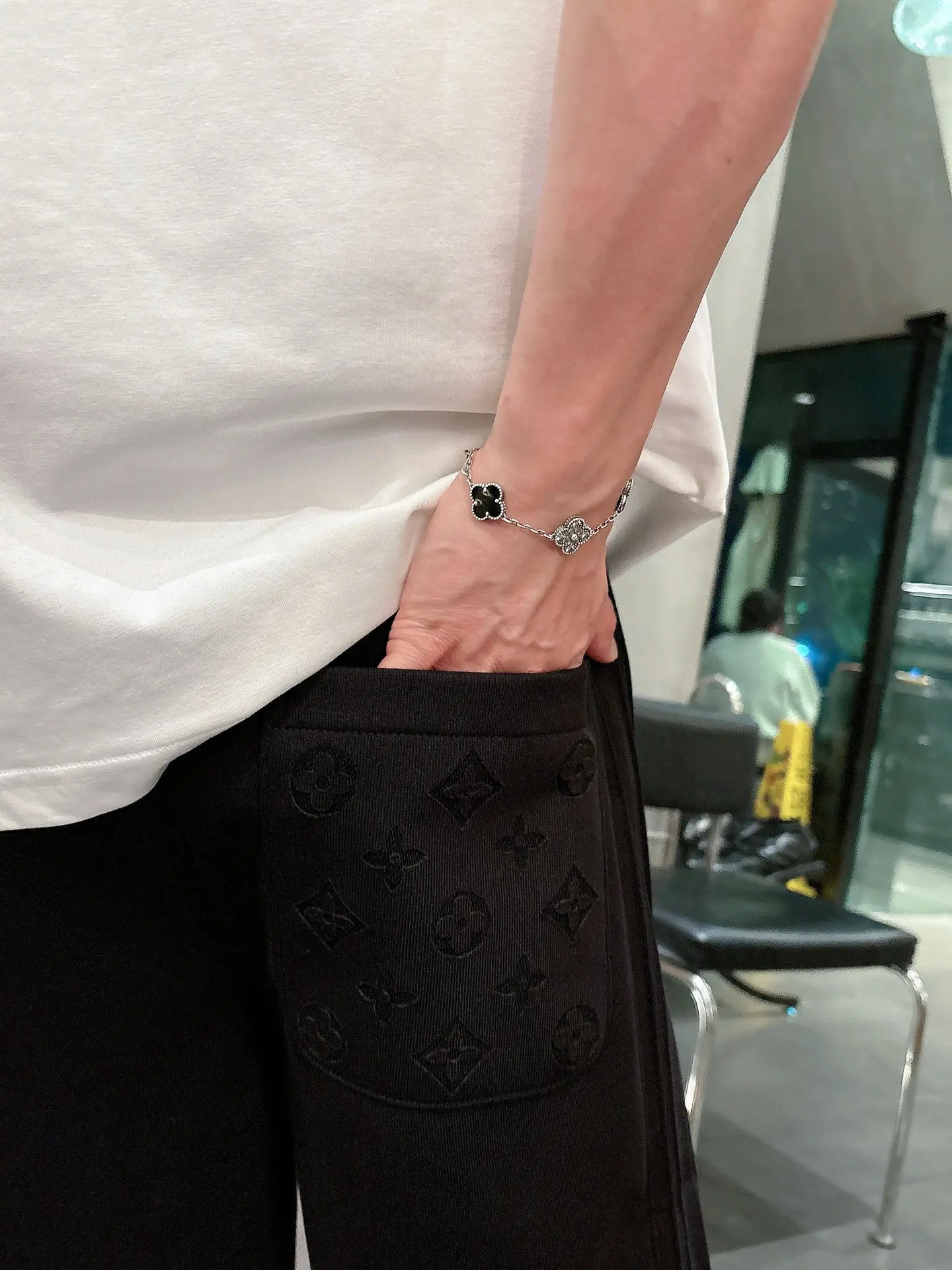 Embroidered Monogram Jersey Shorts D18011021 — view 7