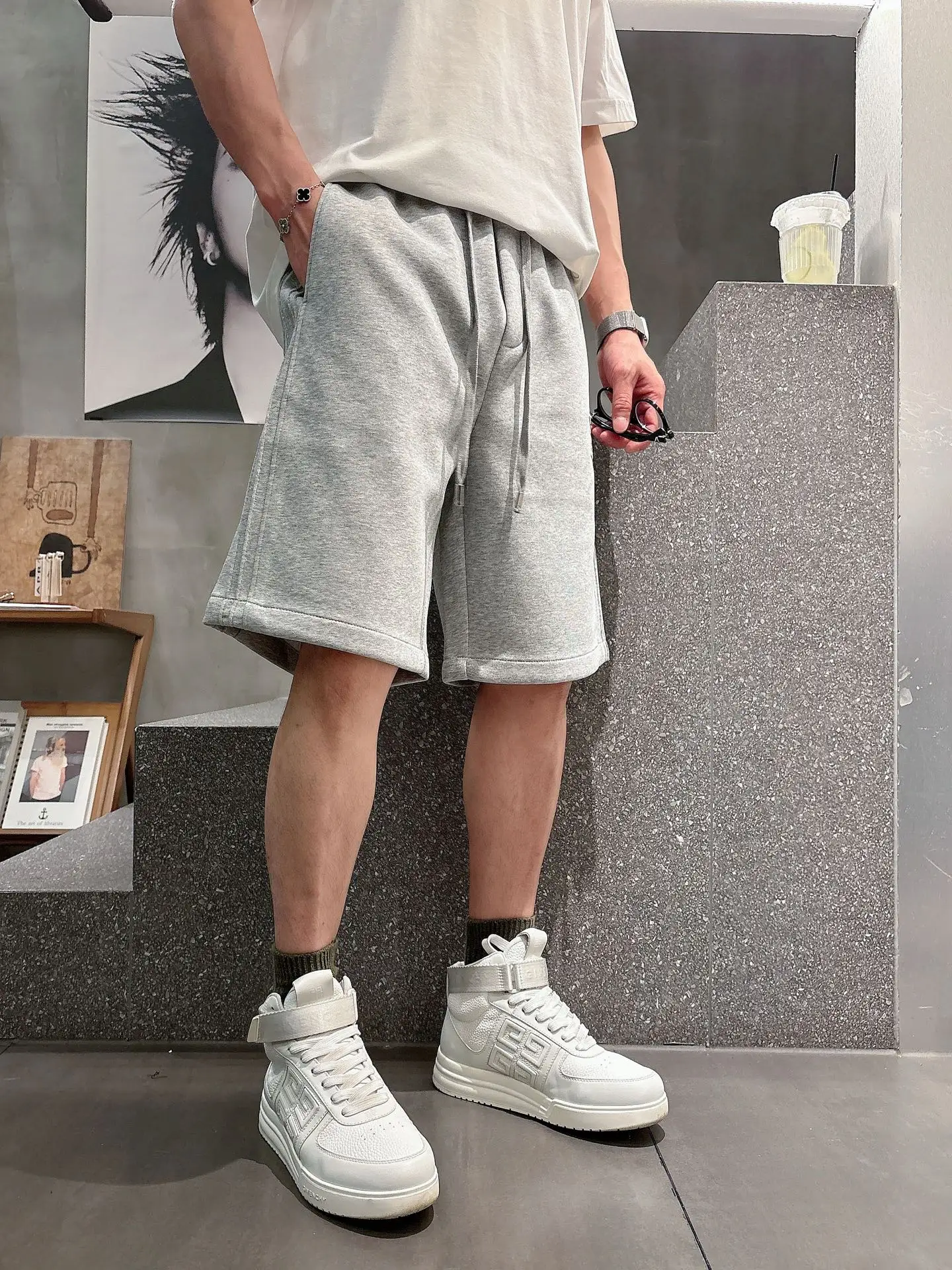 Embroidered Logo Jersey Shorts D18011020 — view 7