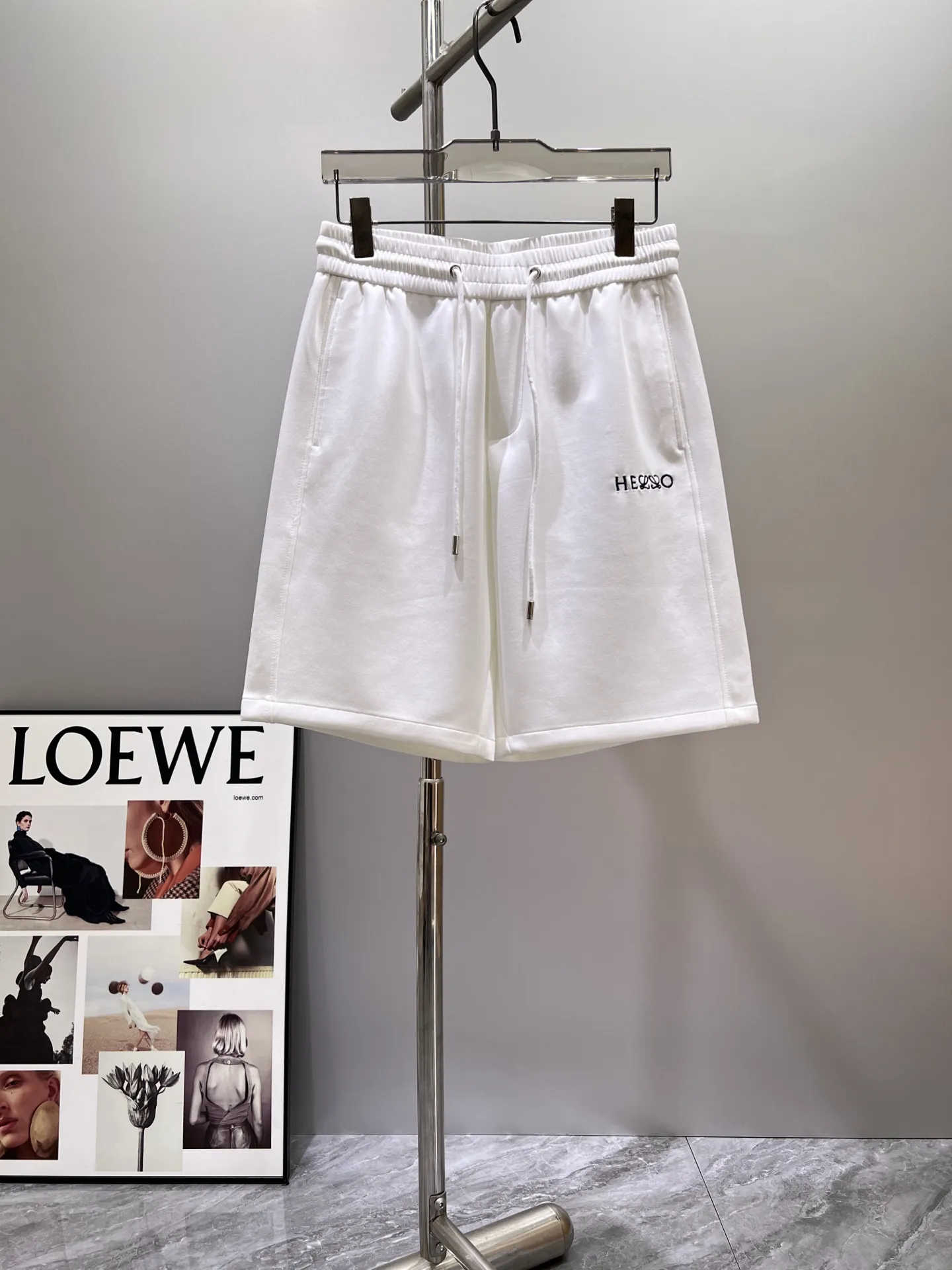 Embroidered Logo Cotton-Jersey Shorts D17011004