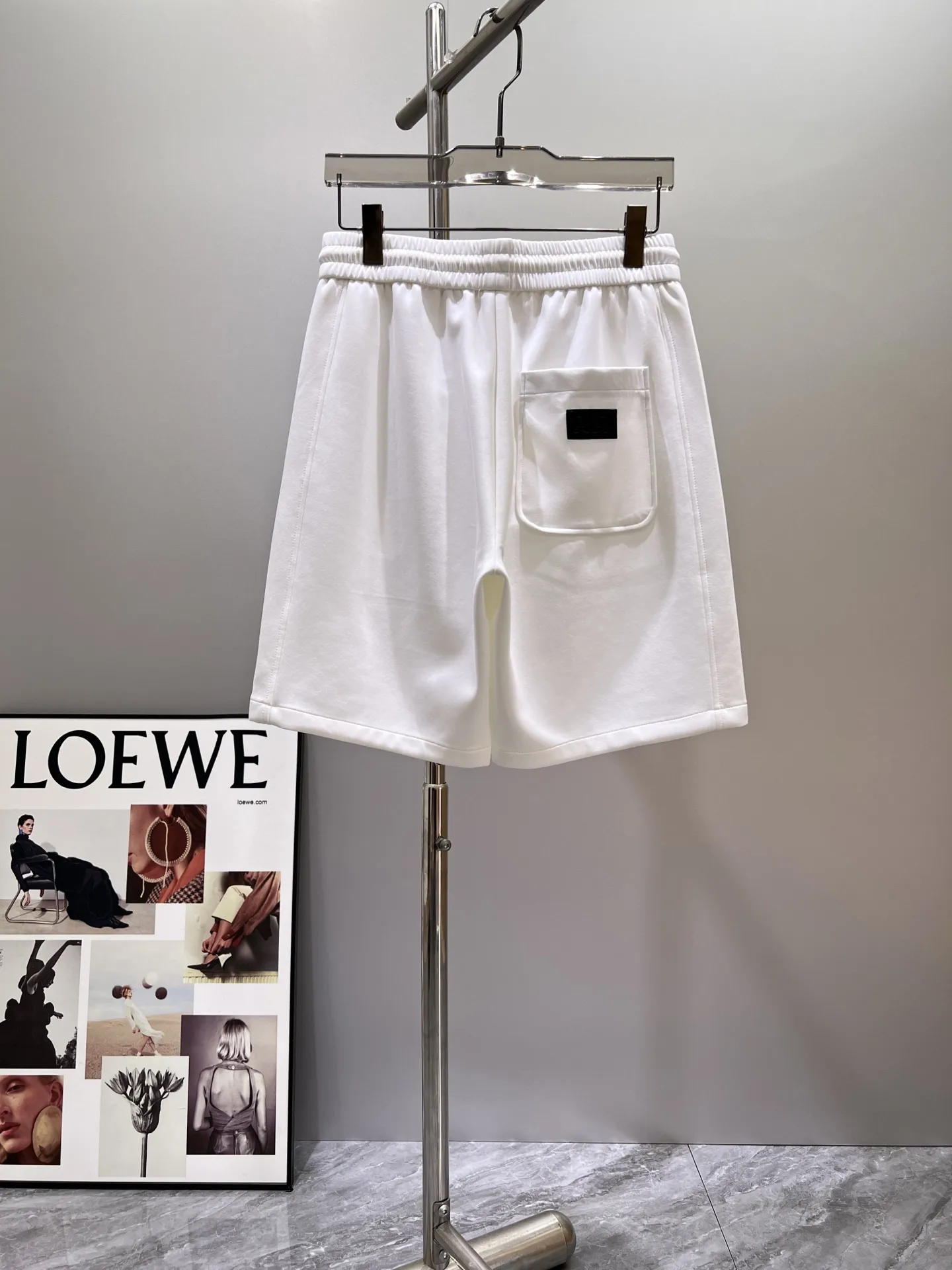 Embroidered Logo Cotton-Jersey Shorts D17011004 — view 2