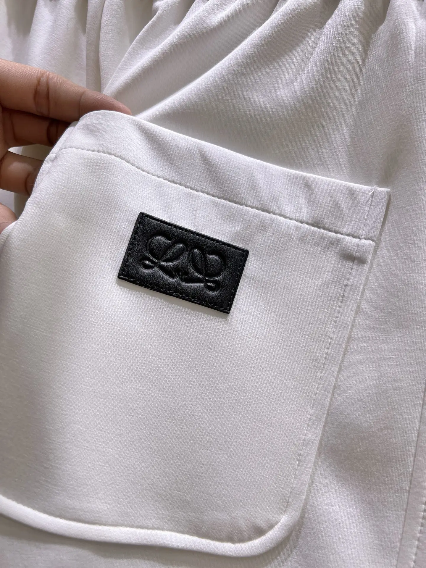Embroidered Logo Cotton-Jersey Shorts D17011004 — view 8
