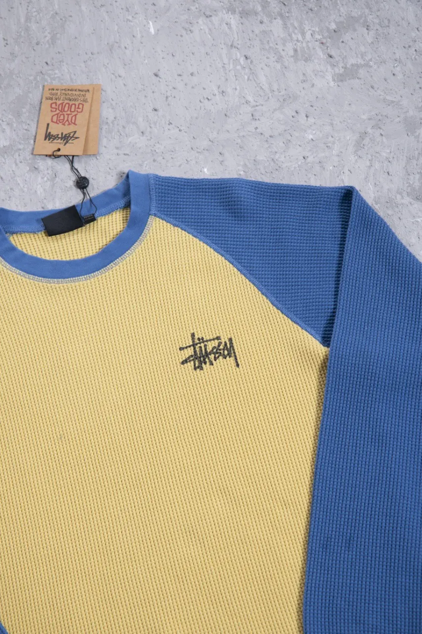 Waffle-Knit Enzyme-Washed Long Sleeve Top D16523689 — view 150
