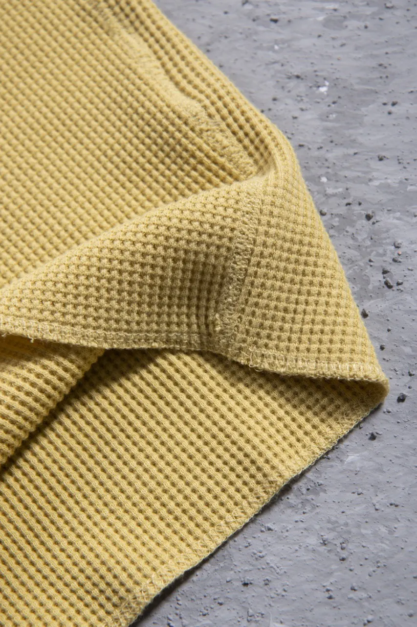 Waffle-Knit Enzyme-Washed Long Sleeve Top D16523689 — view 165