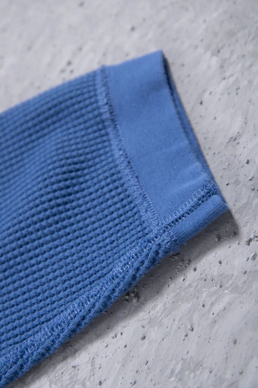 Waffle-Knit Enzyme-Washed Long Sleeve Top D16523689 — view 166