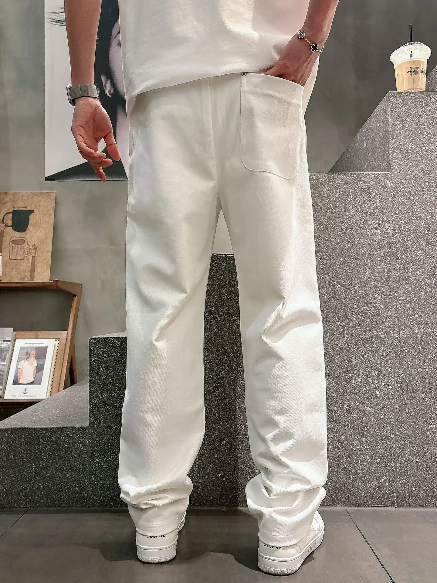 Cross-Patch Appliqué Drawstring Trousers D23514250 — view 9