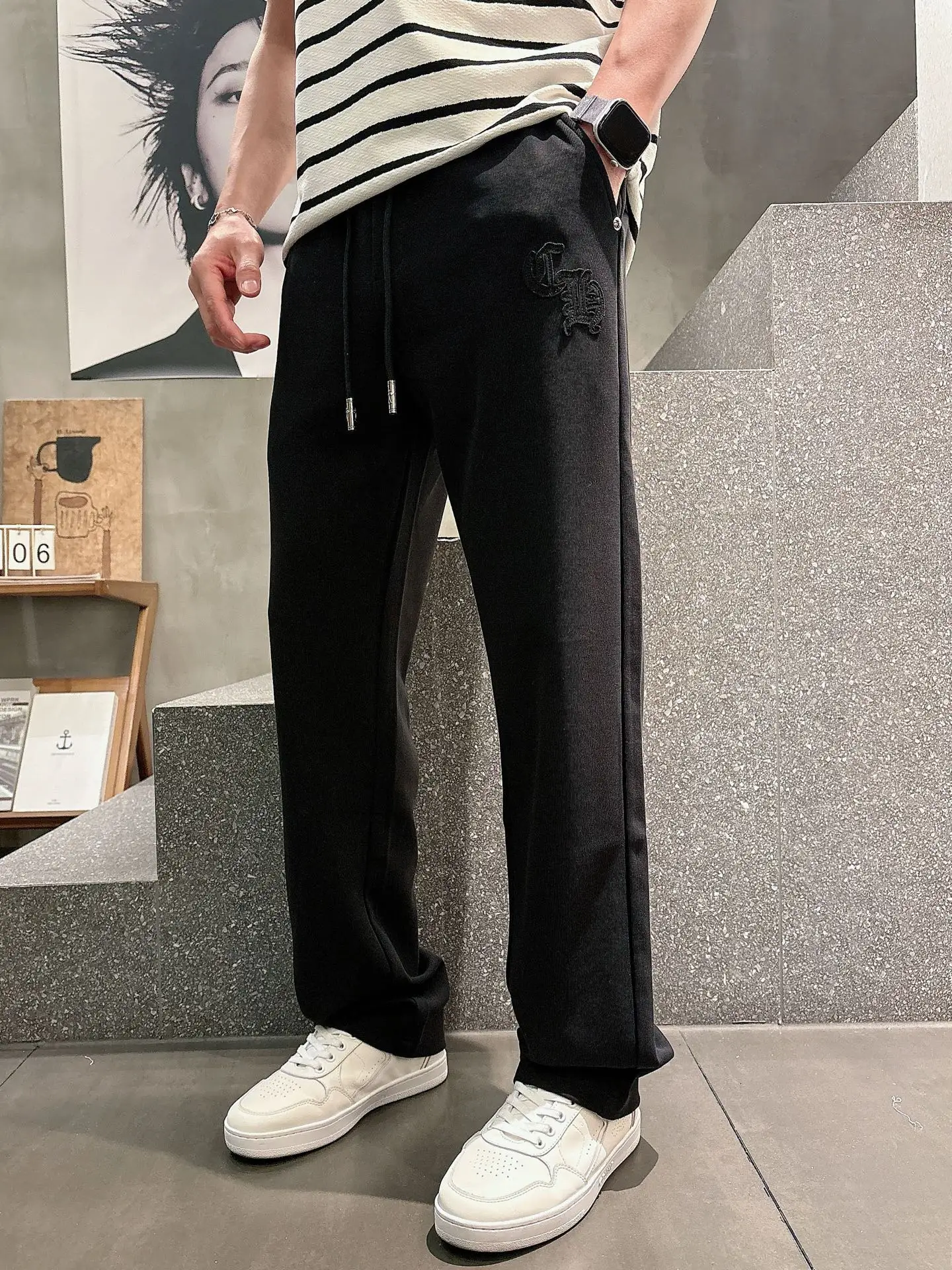 Logo-Appliqué Cotton-Blend Sweatpants D22012941 — view 7