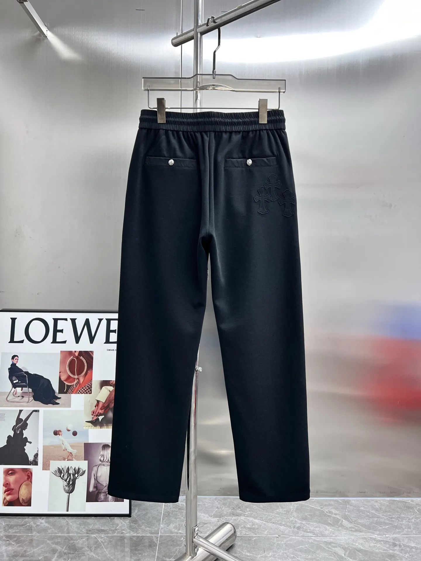 Logo-Appliqué Cotton-Blend Sweatpants D22014235 — view 2
