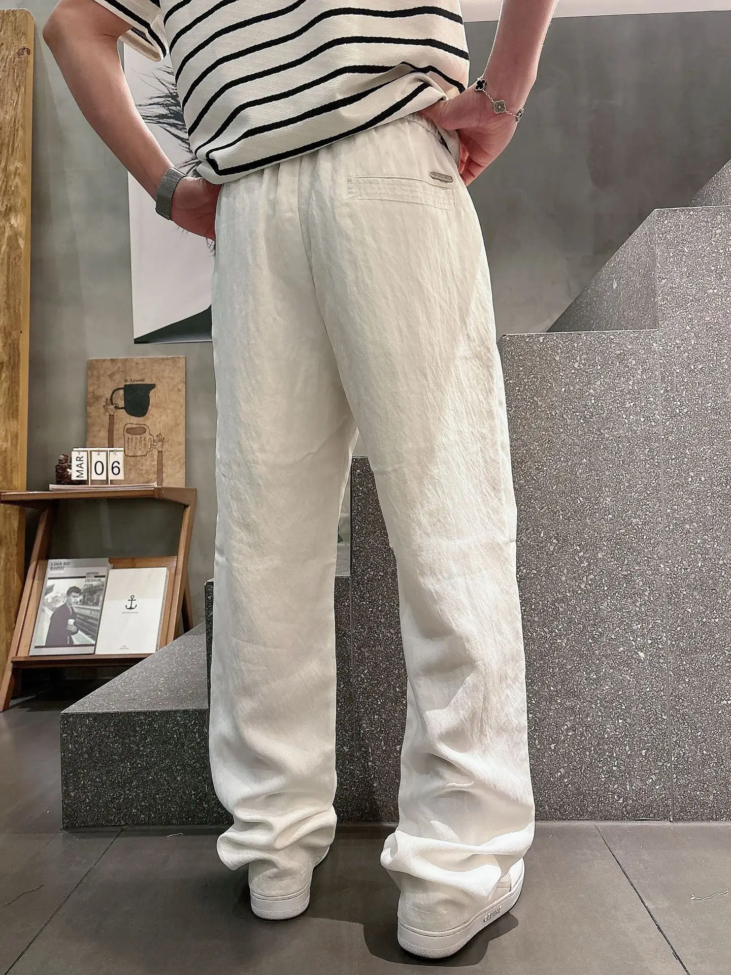 Embroidered Logo Drawstring Trousers D23512934 — view 7
