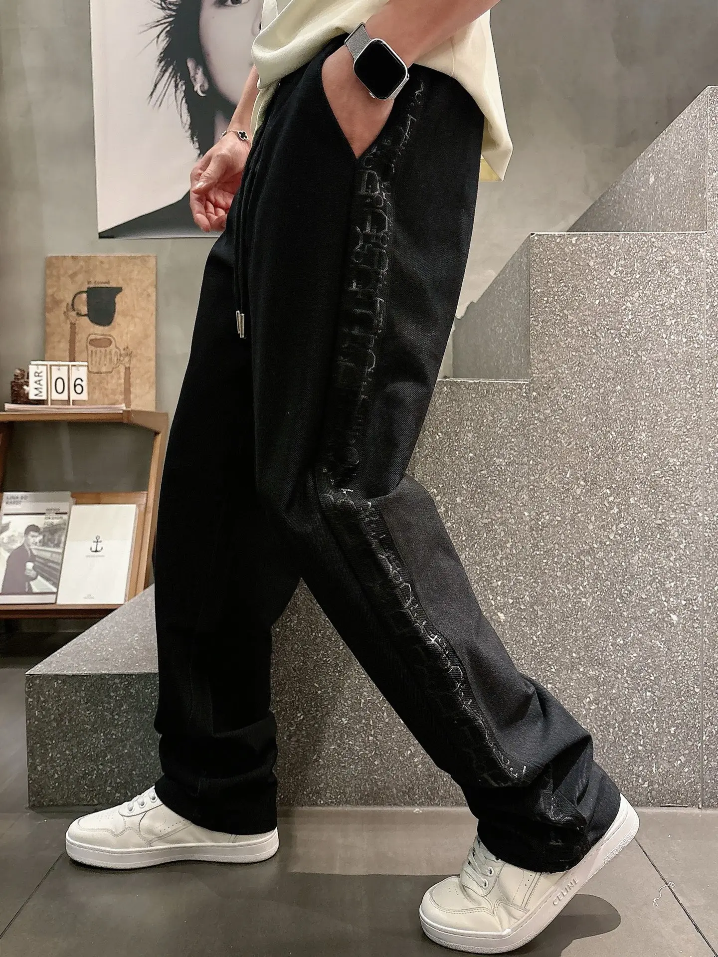 Logo-Jacquard Taped Track Pants D23512929 — view 3