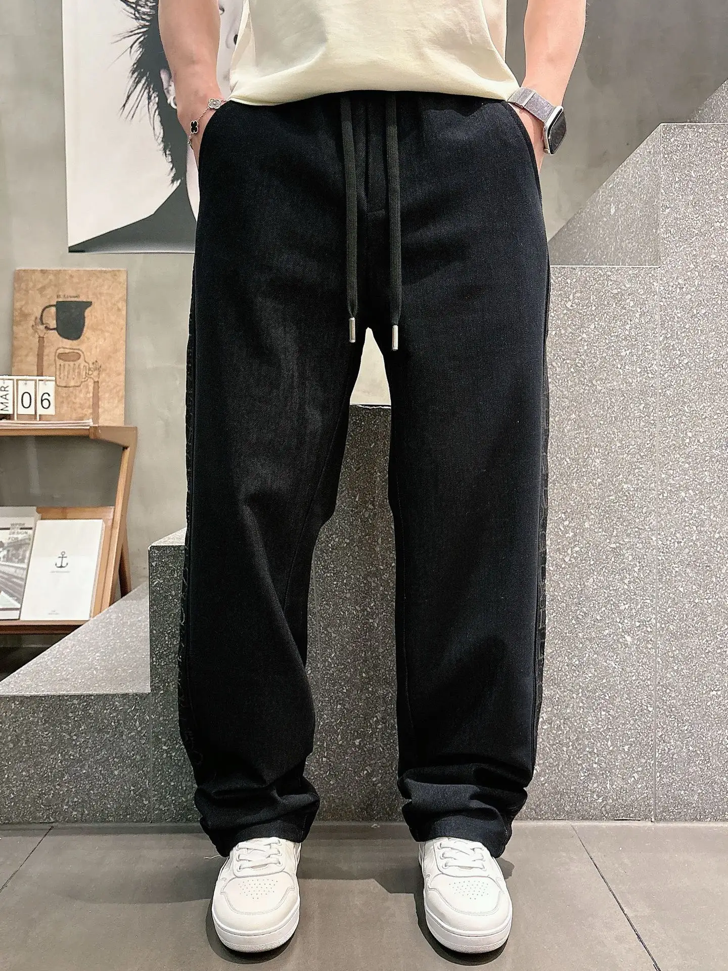 Logo-Jacquard Taped Track Pants D23512929 — view 4