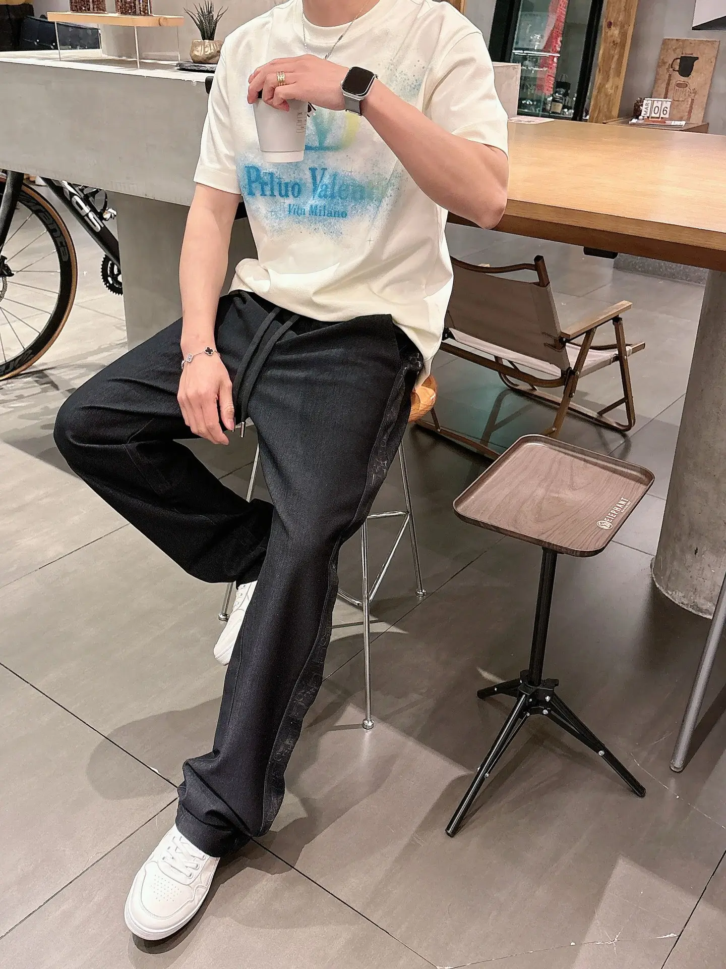 Logo-Jacquard Taped Track Pants D23512929 — view 5