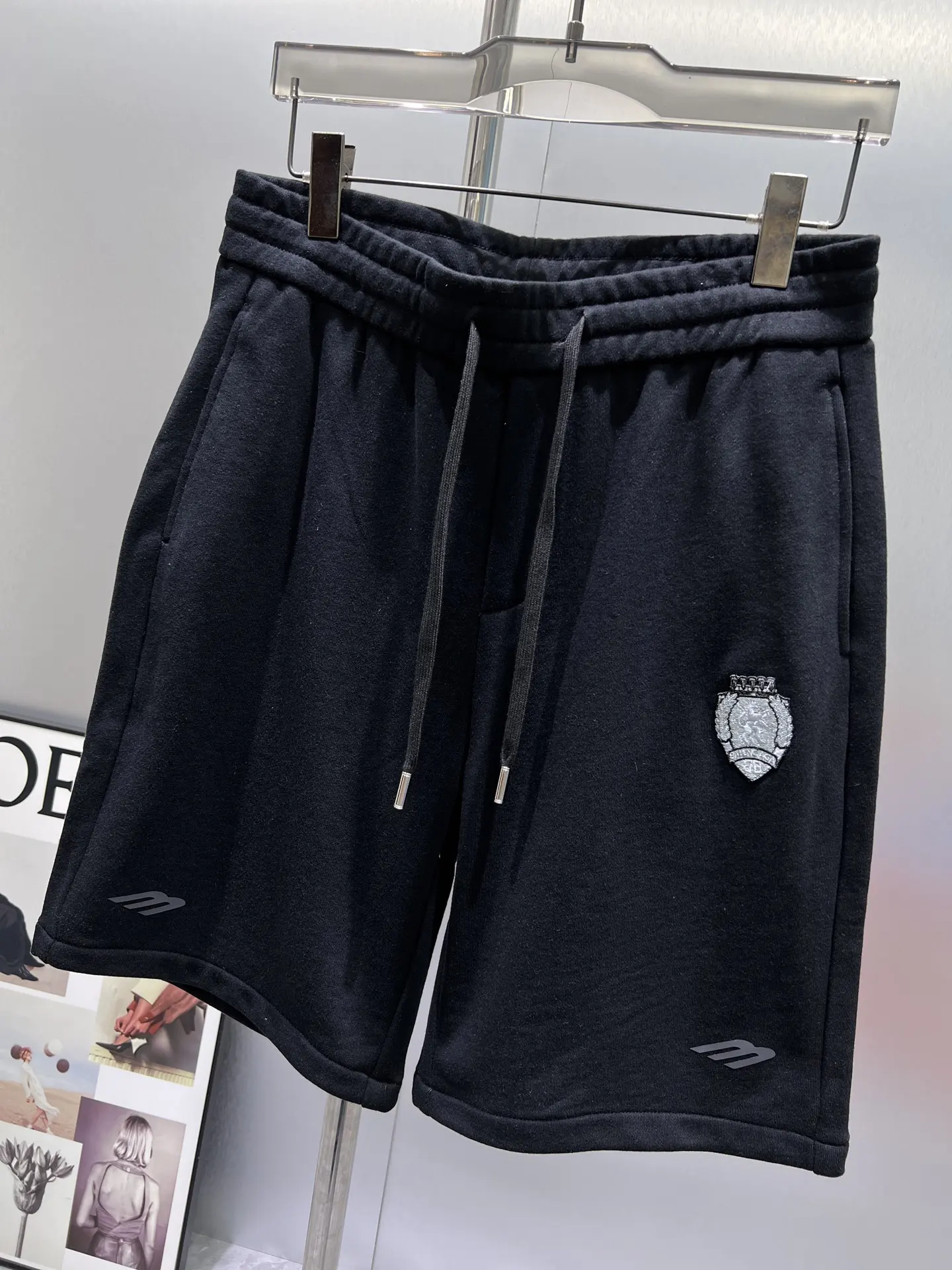 Embroidered Patch Cotton-Jersey Shorts D20012027 — view 3