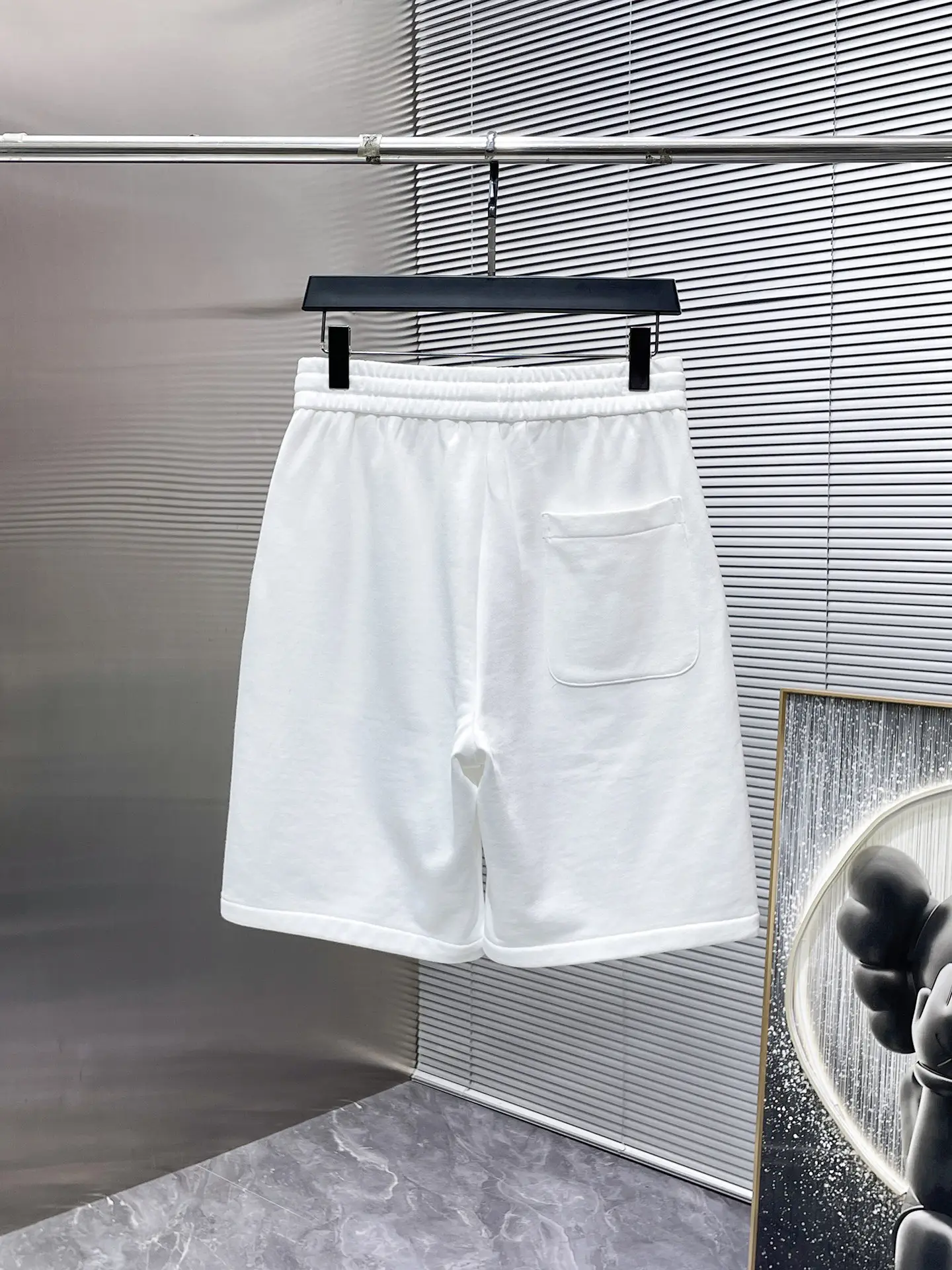 Embroidered French Terry Cotton Shorts D20012033 — view 2