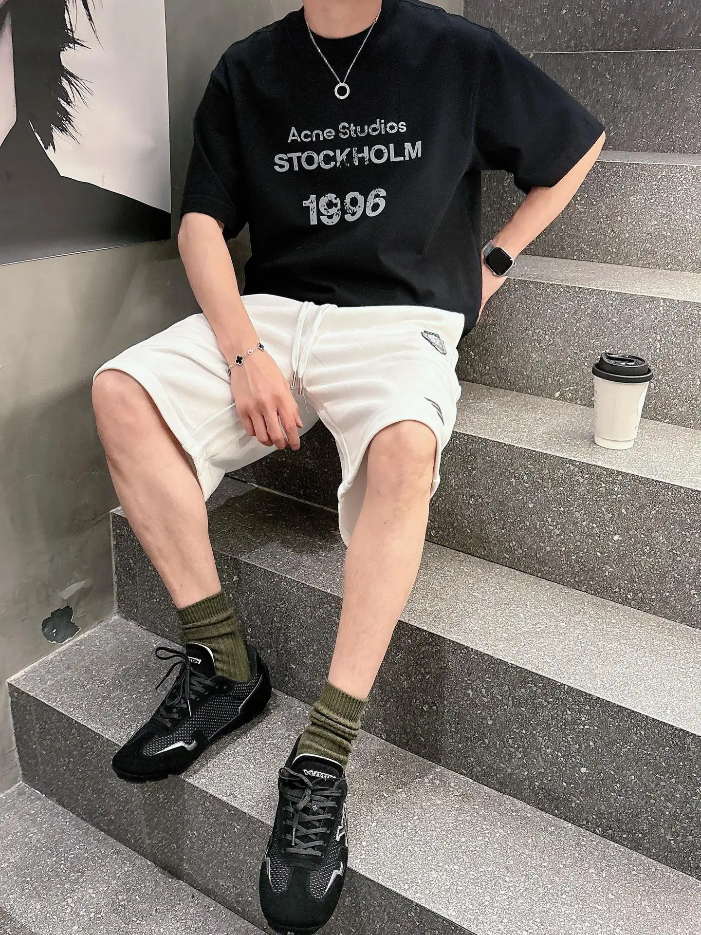Embroidered Cotton-Jersey Sweat Shorts D20012046 — view 9