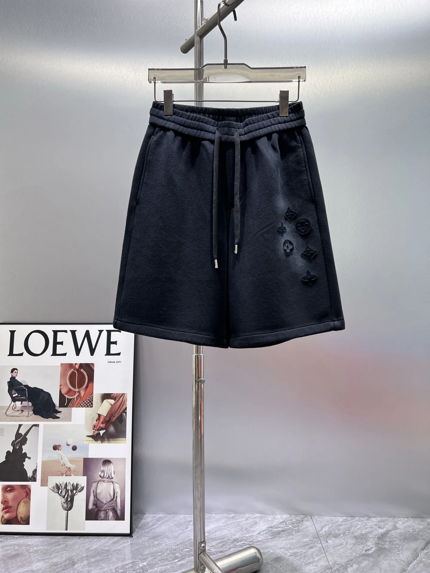 Laser-Cut Monogram Jersey Shorts D21012017