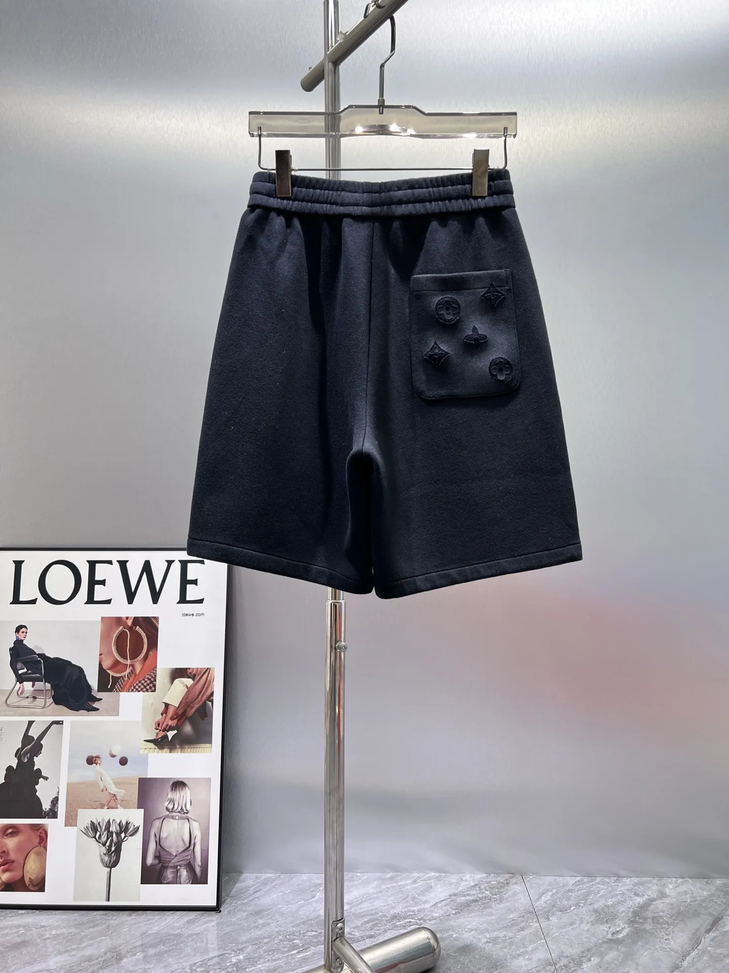 Laser-Cut Monogram Jersey Shorts D21012017 — view 2