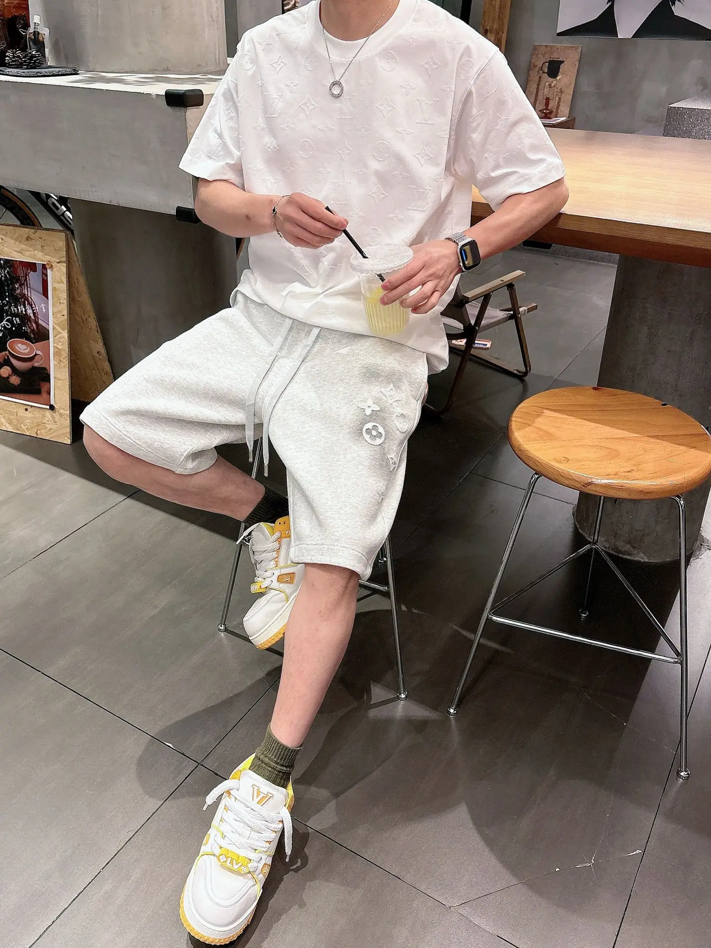 Monogram Laser-Cut Jersey Shorts D21012040 — view 5