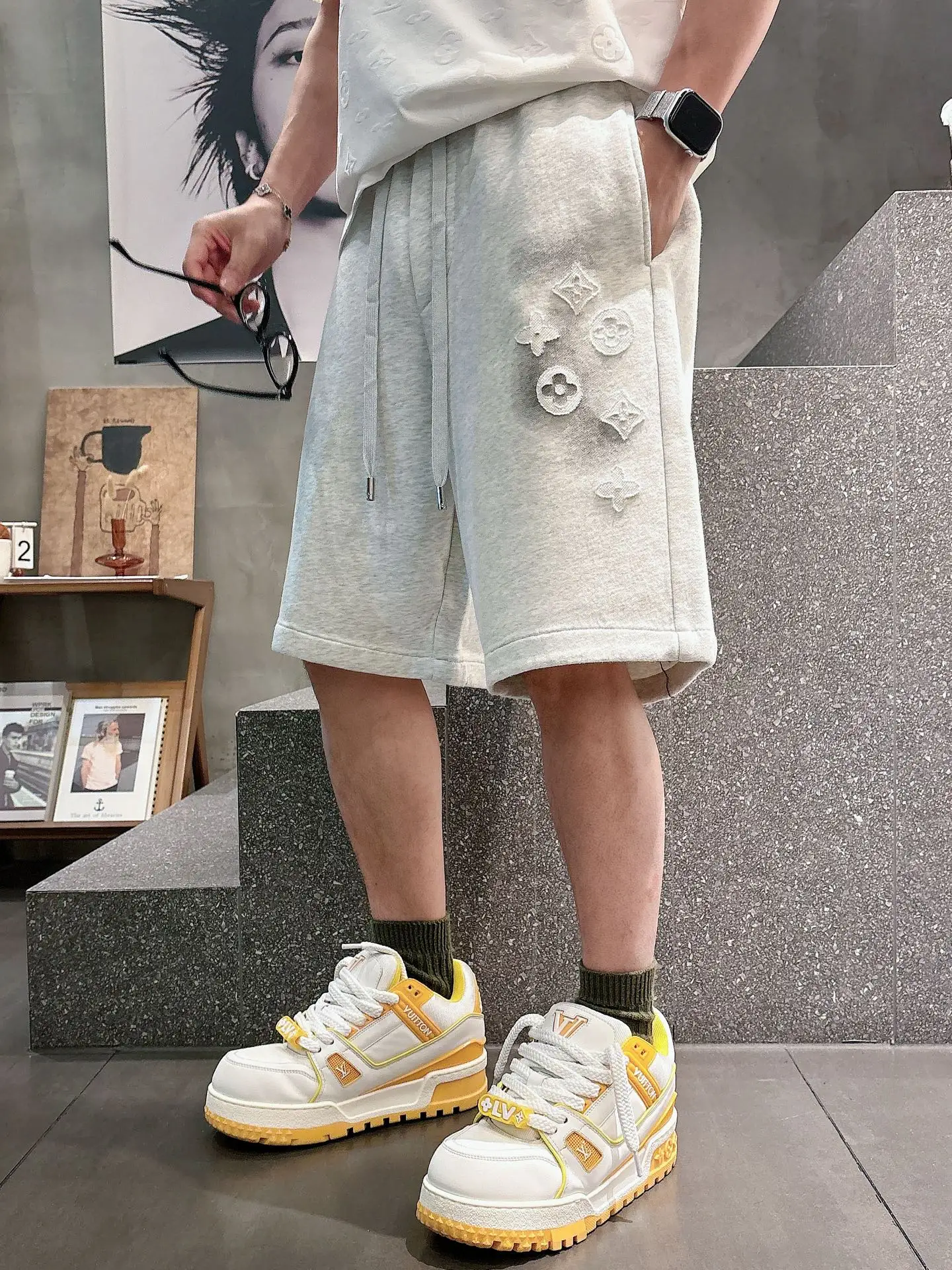 Monogram Laser-Cut Jersey Shorts D21012040 — view 7