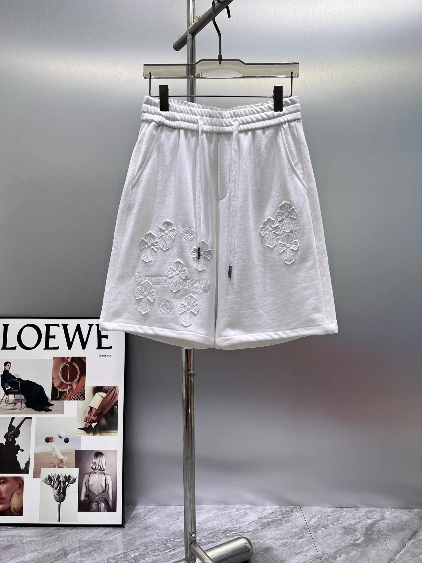 Embroidered Logo Cotton-Jersey Shorts D21012012