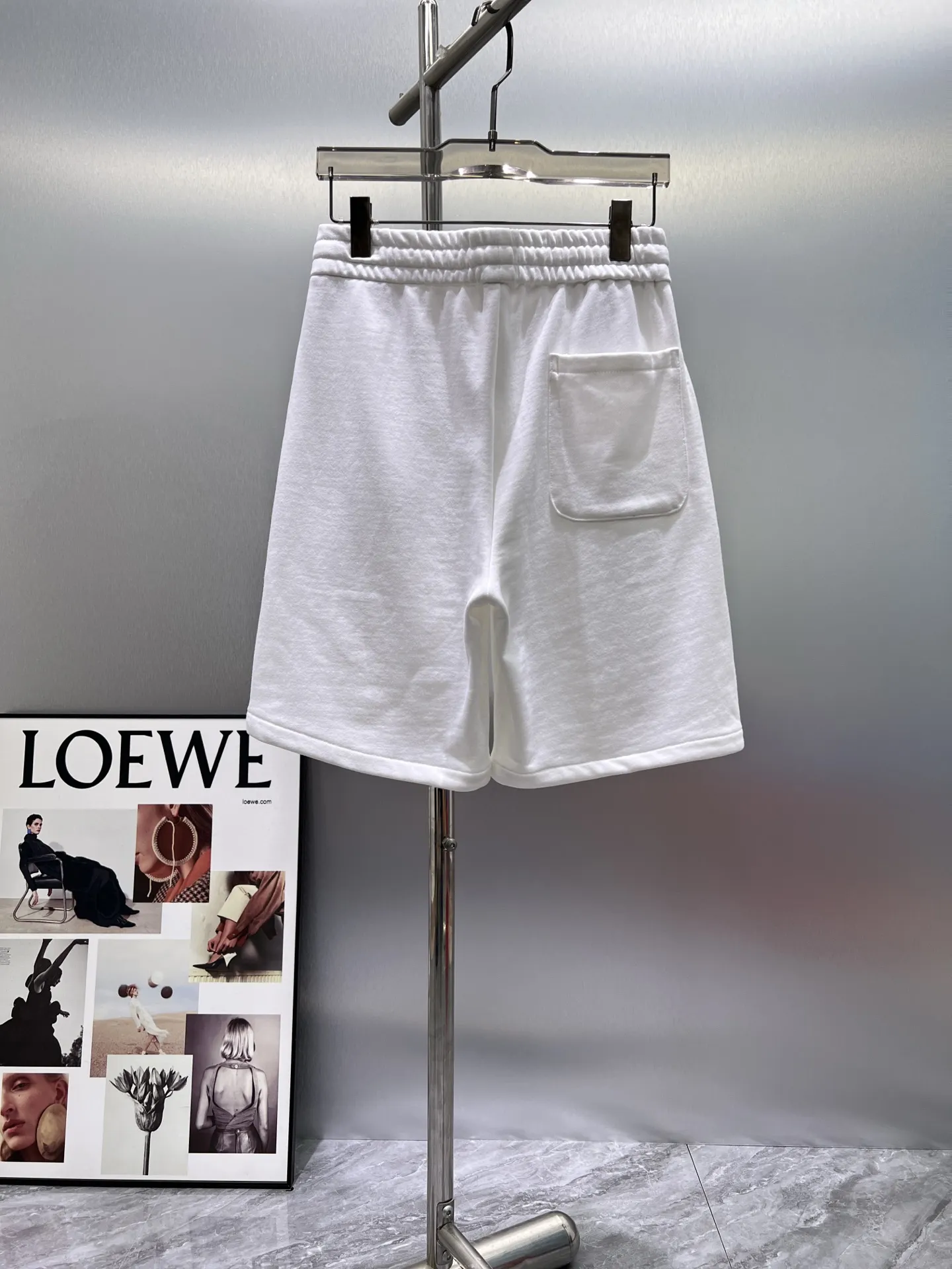 Embroidered Logo Cotton-Jersey Shorts D21012012 — view 2