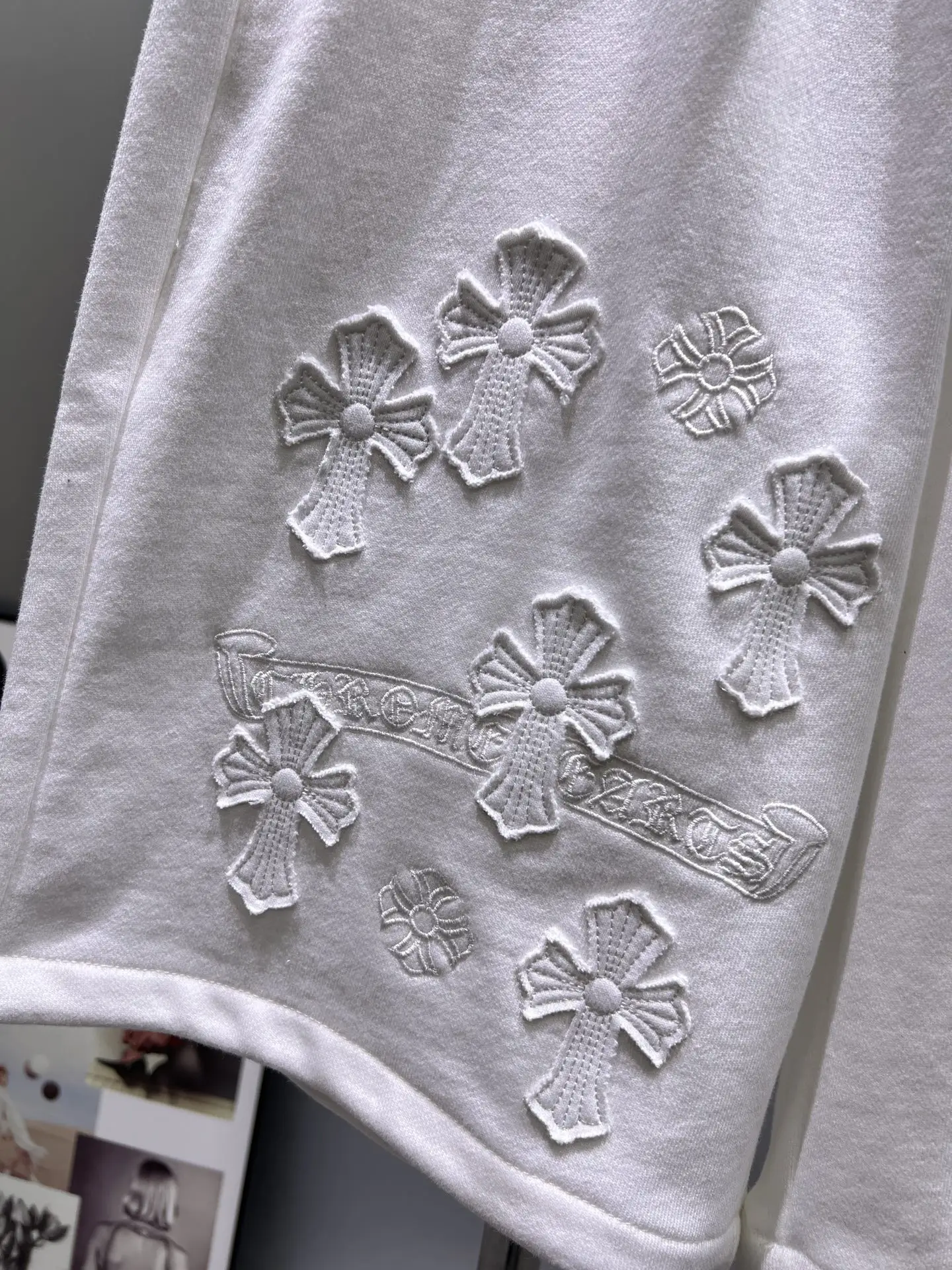 Embroidered Logo Cotton-Jersey Shorts D21012012 — view 7