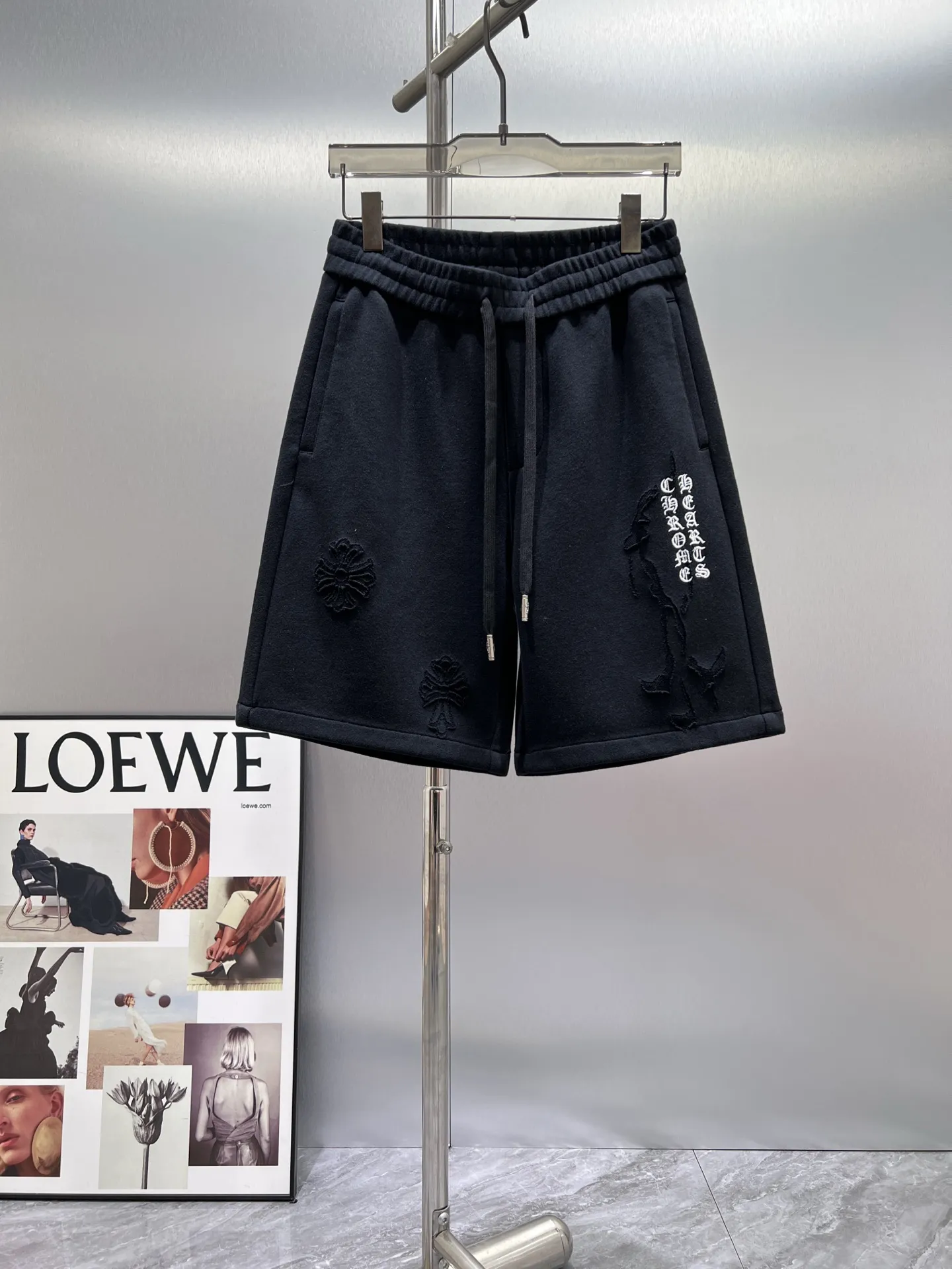 Embroidered Logo Cotton-Jersey Shorts D21011997