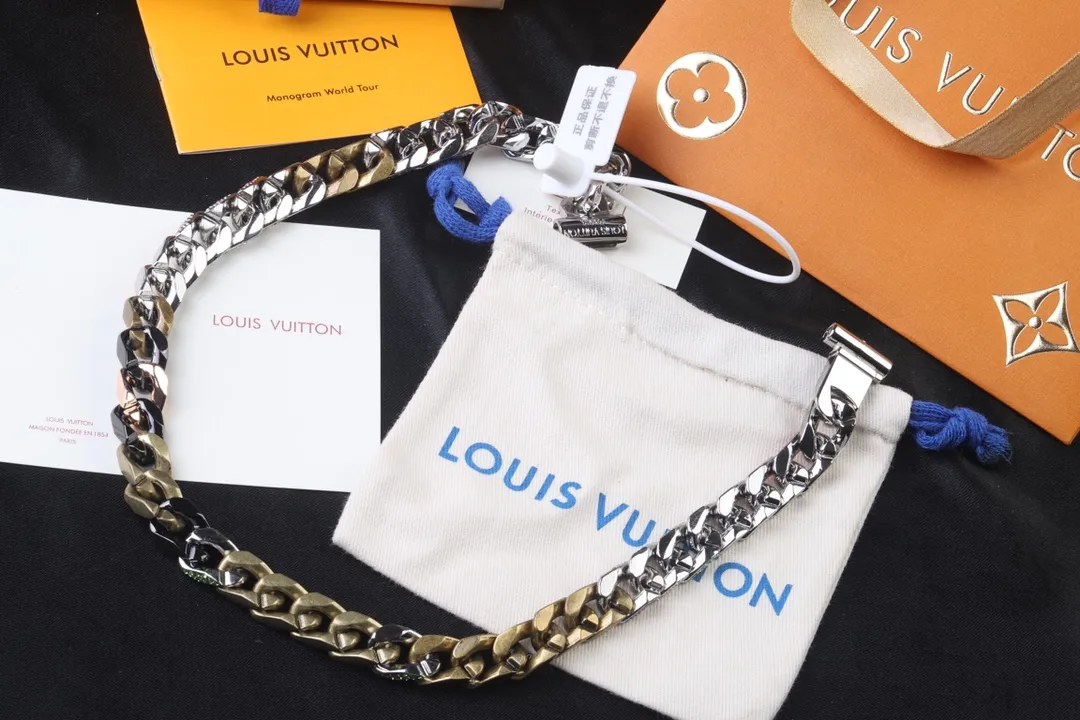 Monogram Soapy Chain Necklace (Titanium Steel) D21016742 — view 7