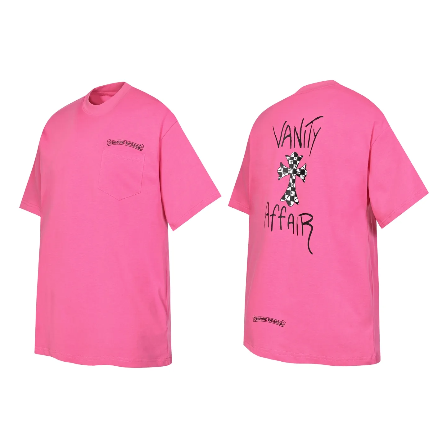 Vanity Affair Cross Print Pocket T-Shirt D9513561