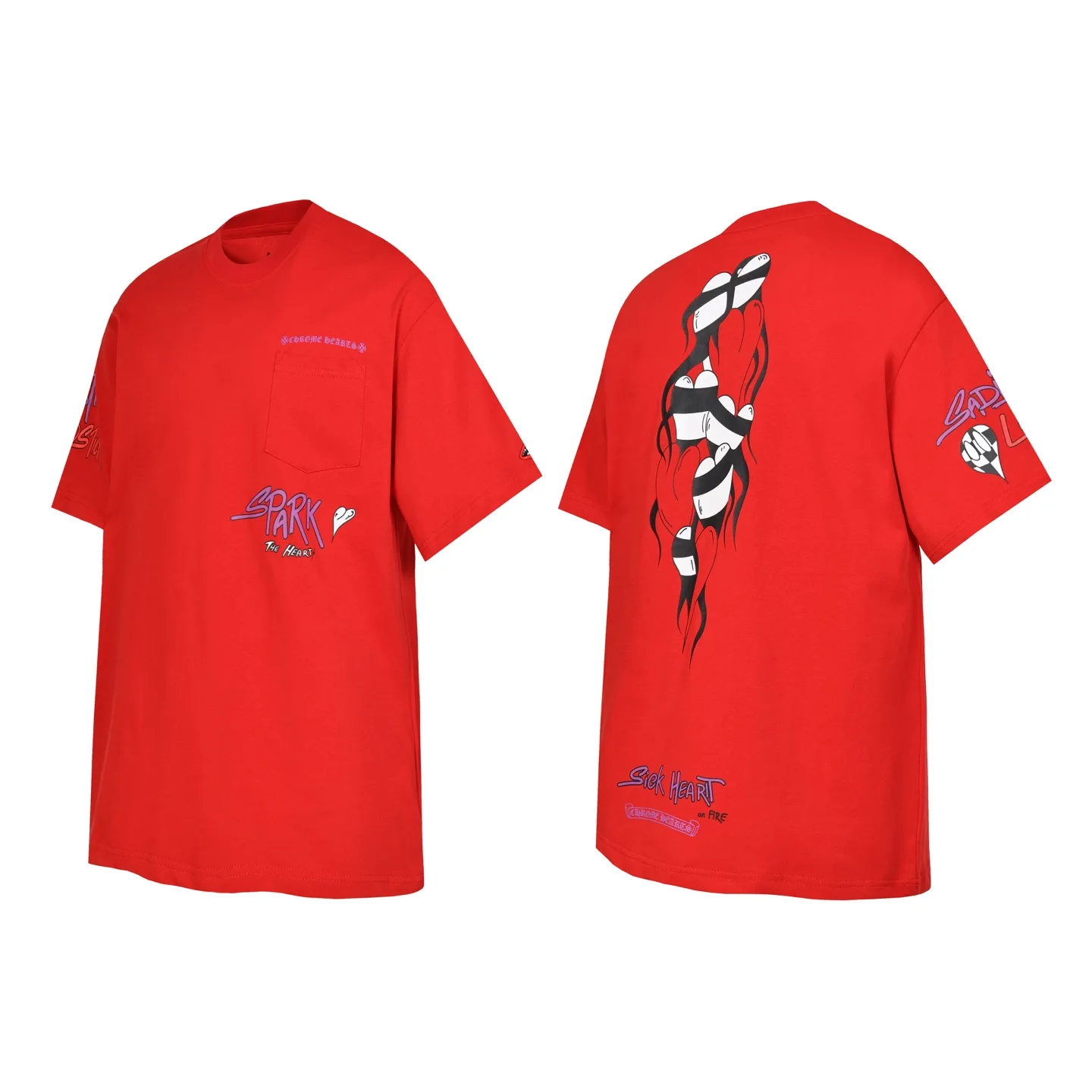 Chrome Hearts Graffiti Print Pocket T-Shirt D9513560
