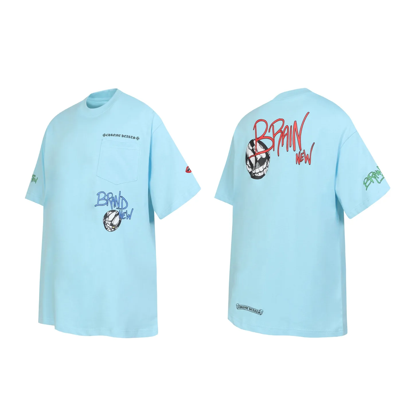 Graffiti Print Pocket T-Shirt D9513534