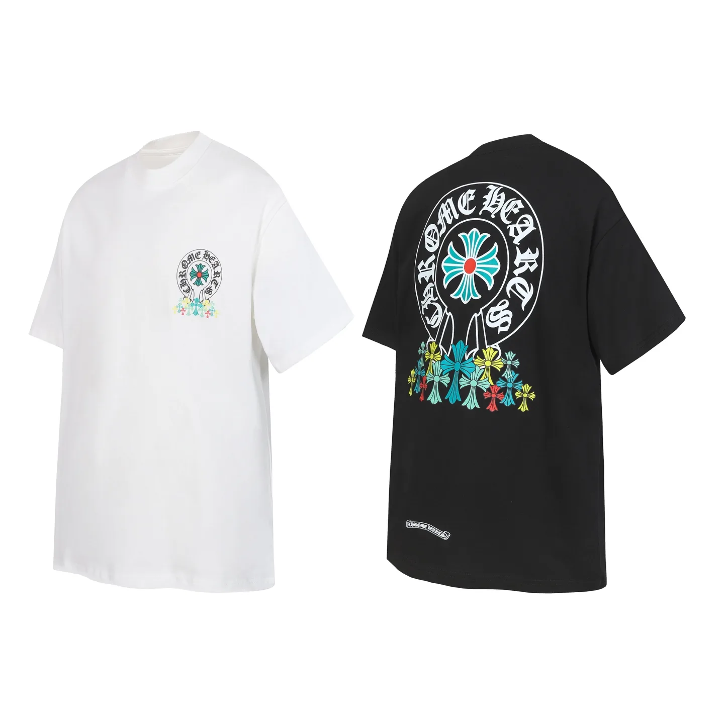 Multicolor Horseshoe Print Cotton T-Shirt D9513668