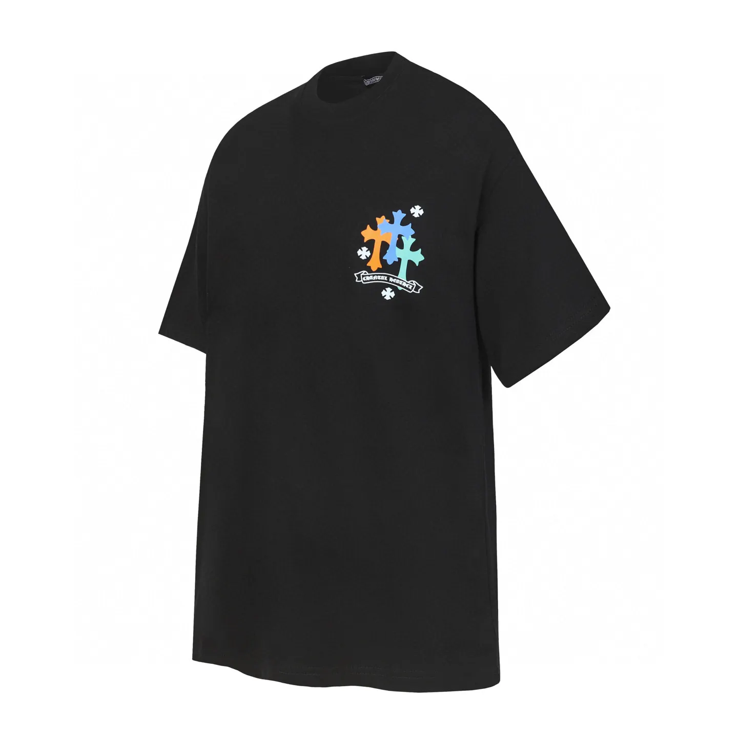 Horseshoe and Floral Print Cotton T-Shirt D9513671 — view 3