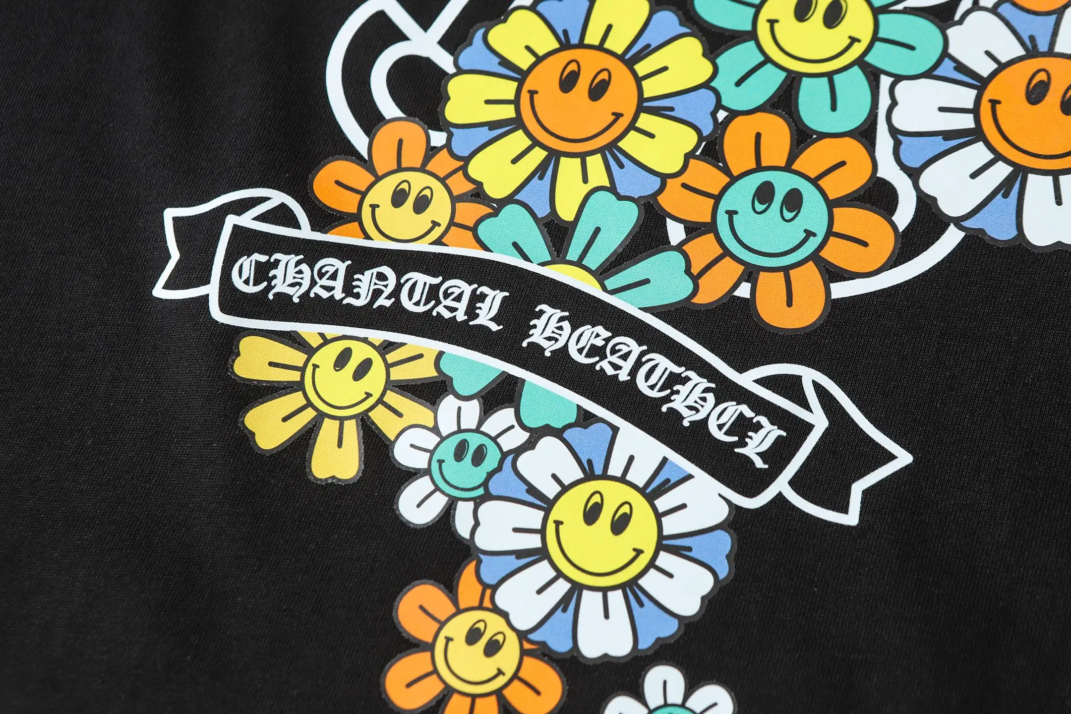 Horseshoe and Floral Print Cotton T-Shirt D9513669 — view 9