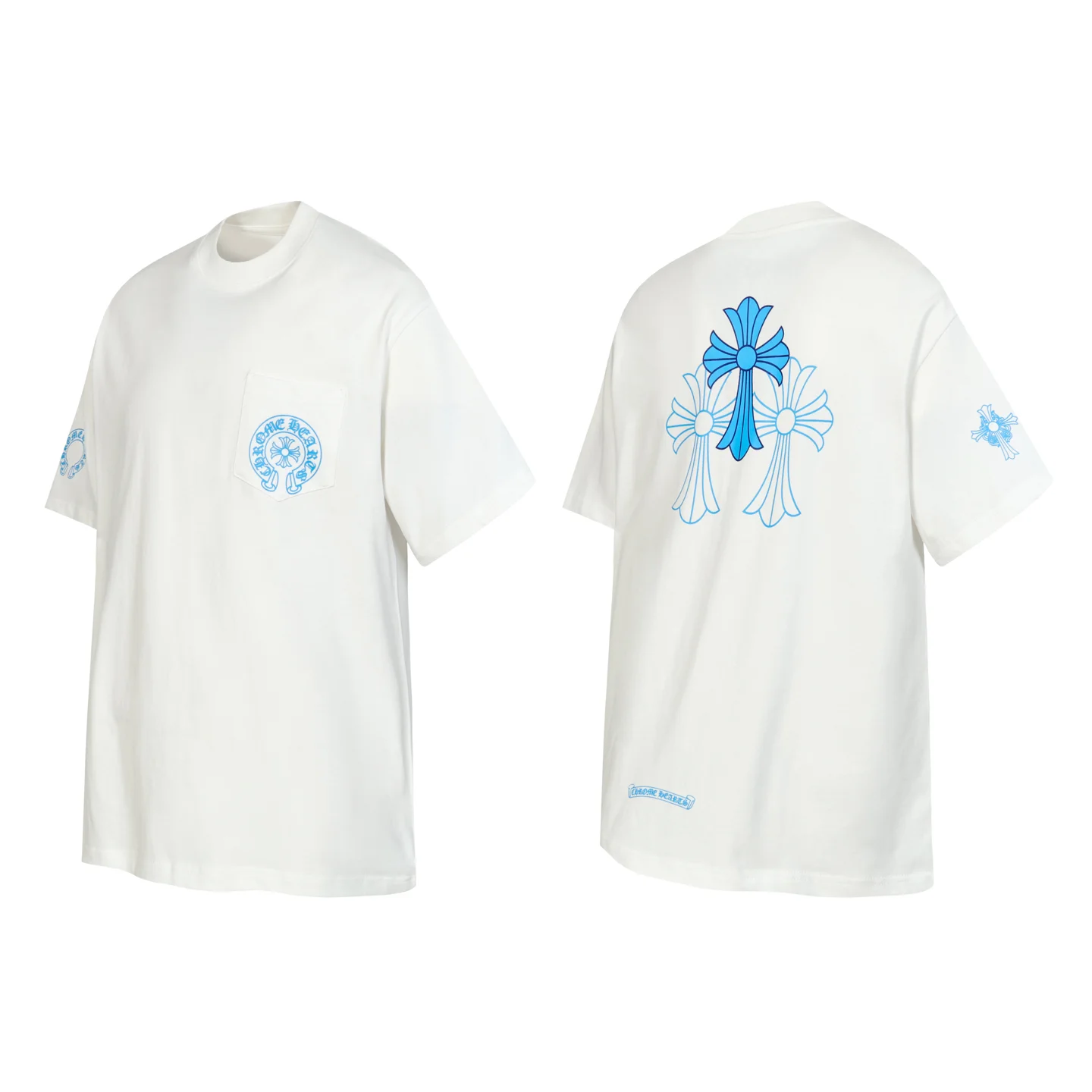 Cross Print Cotton Pocket T-Shirt D9513554