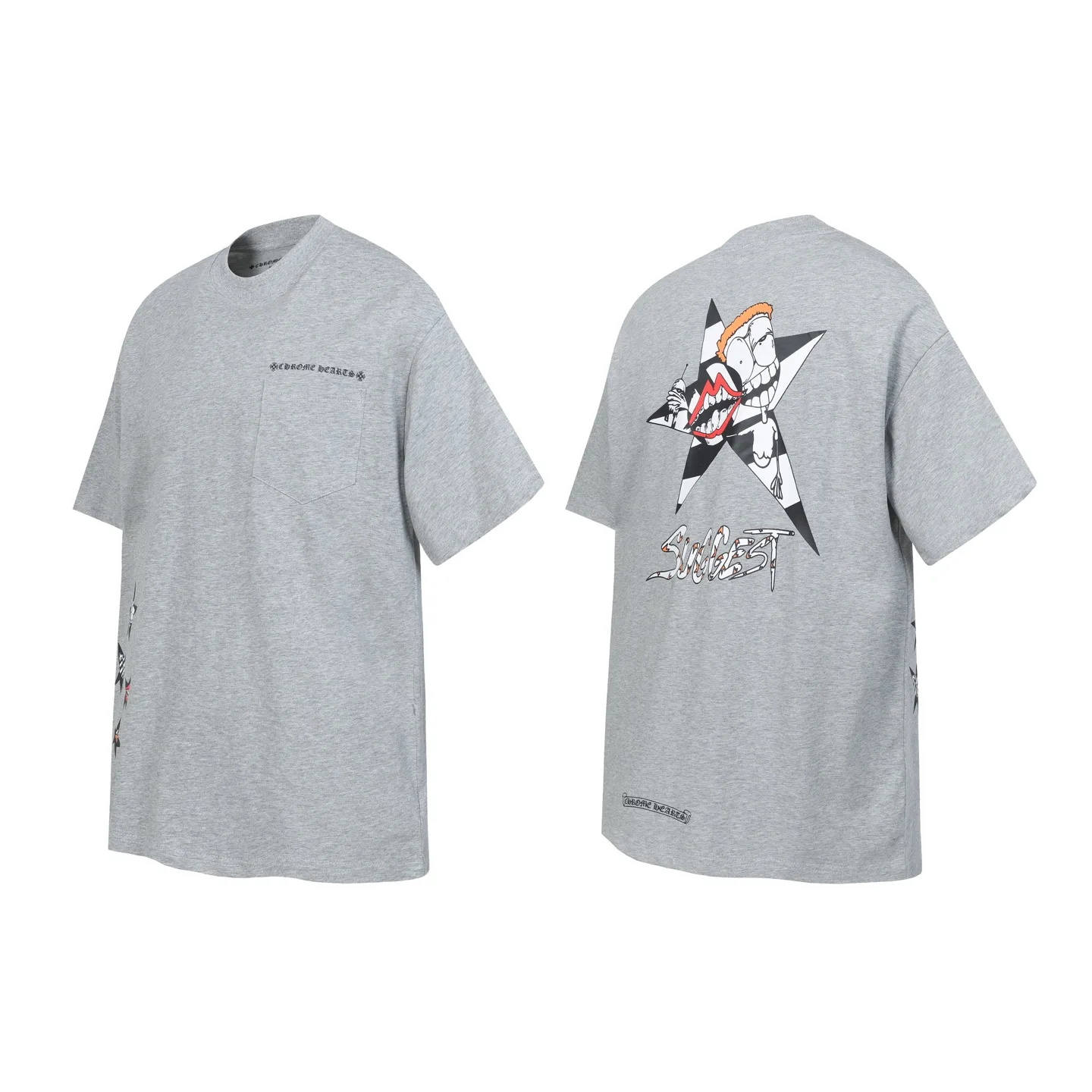 Graffiti Print Pocket T-Shirt D9513683
