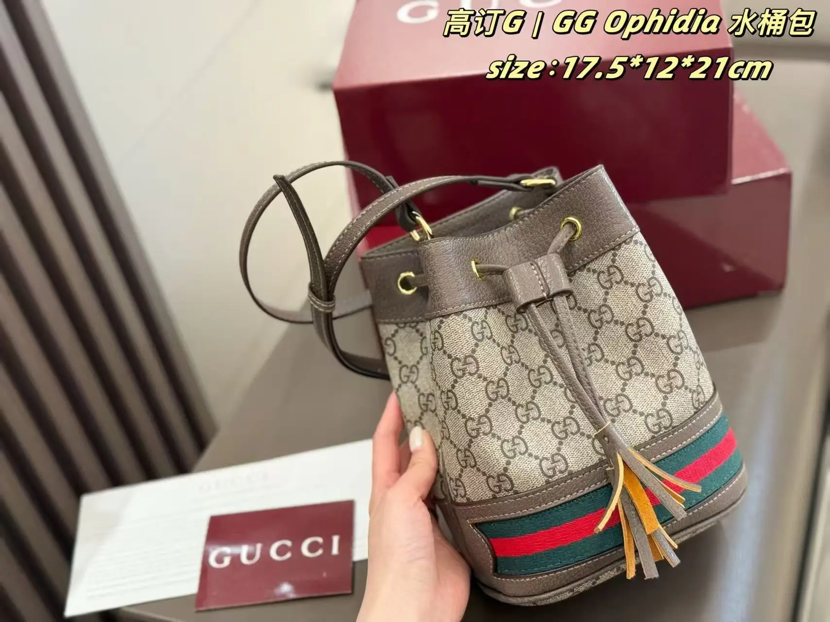 Ophidia GG Supreme Mini Bucket Bag D24018128 — view 2