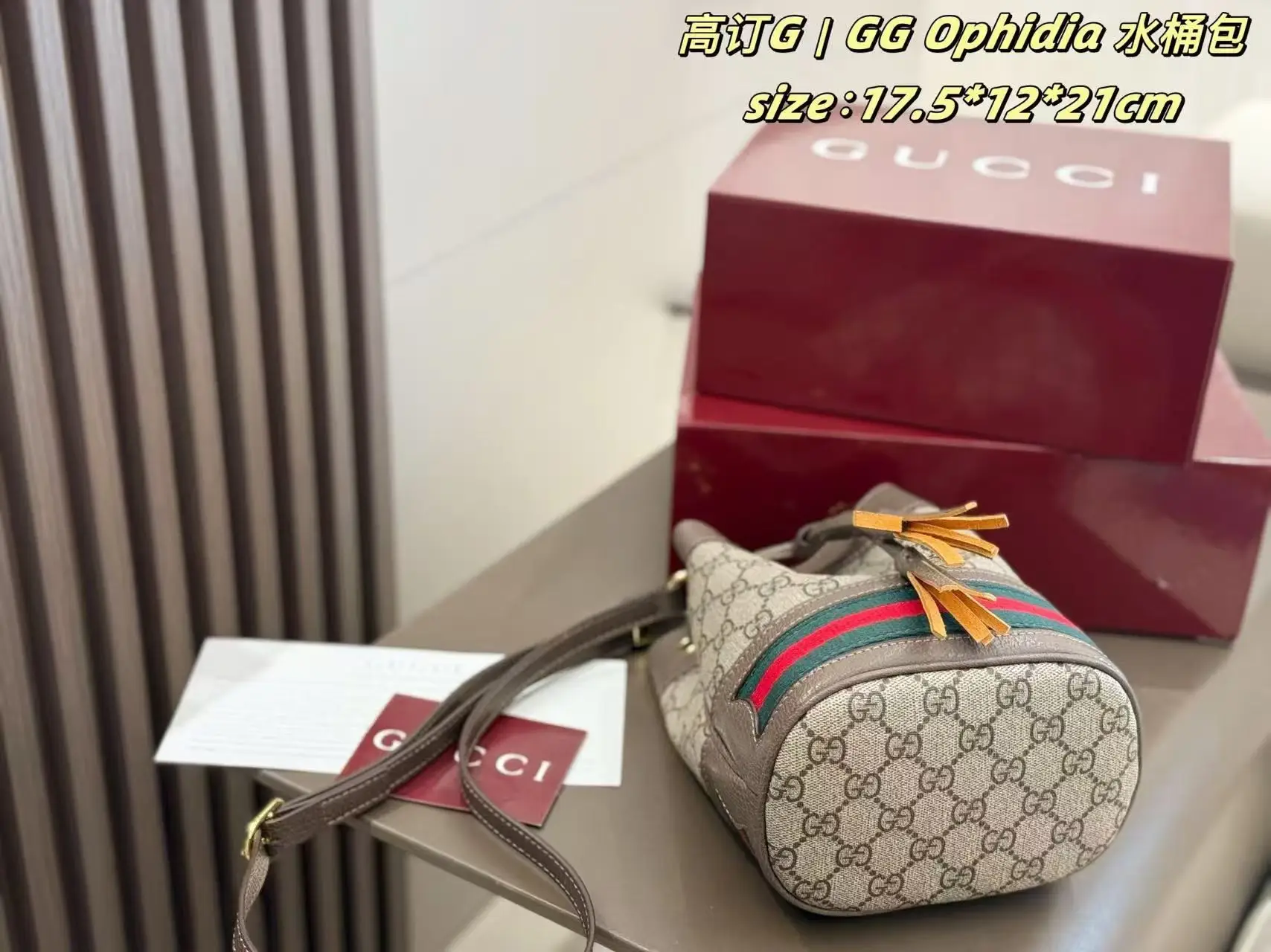 Ophidia GG Supreme Mini Bucket Bag D24018128 — view 5