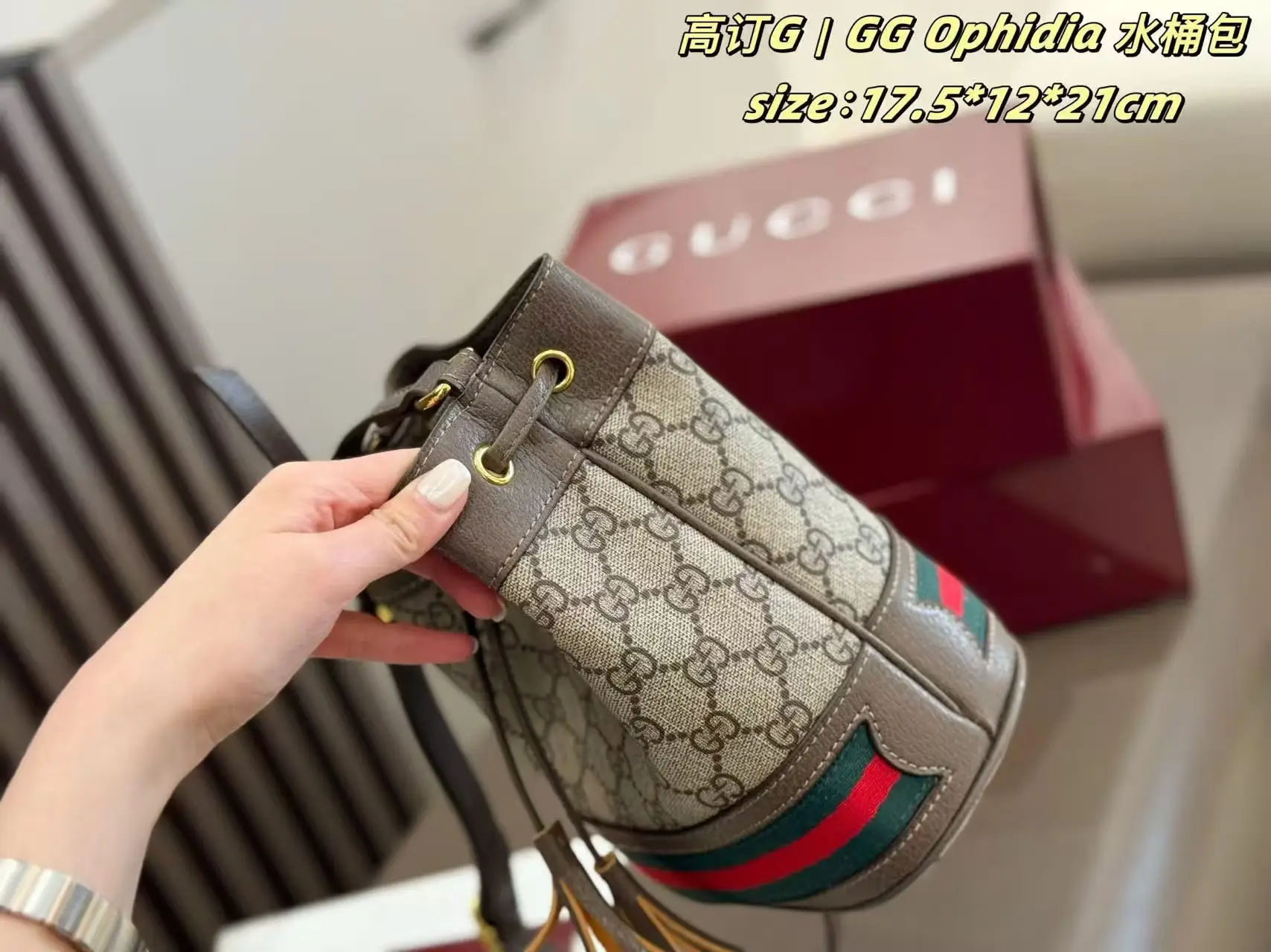 Ophidia GG Supreme Mini Bucket Bag D24018128 — view 6