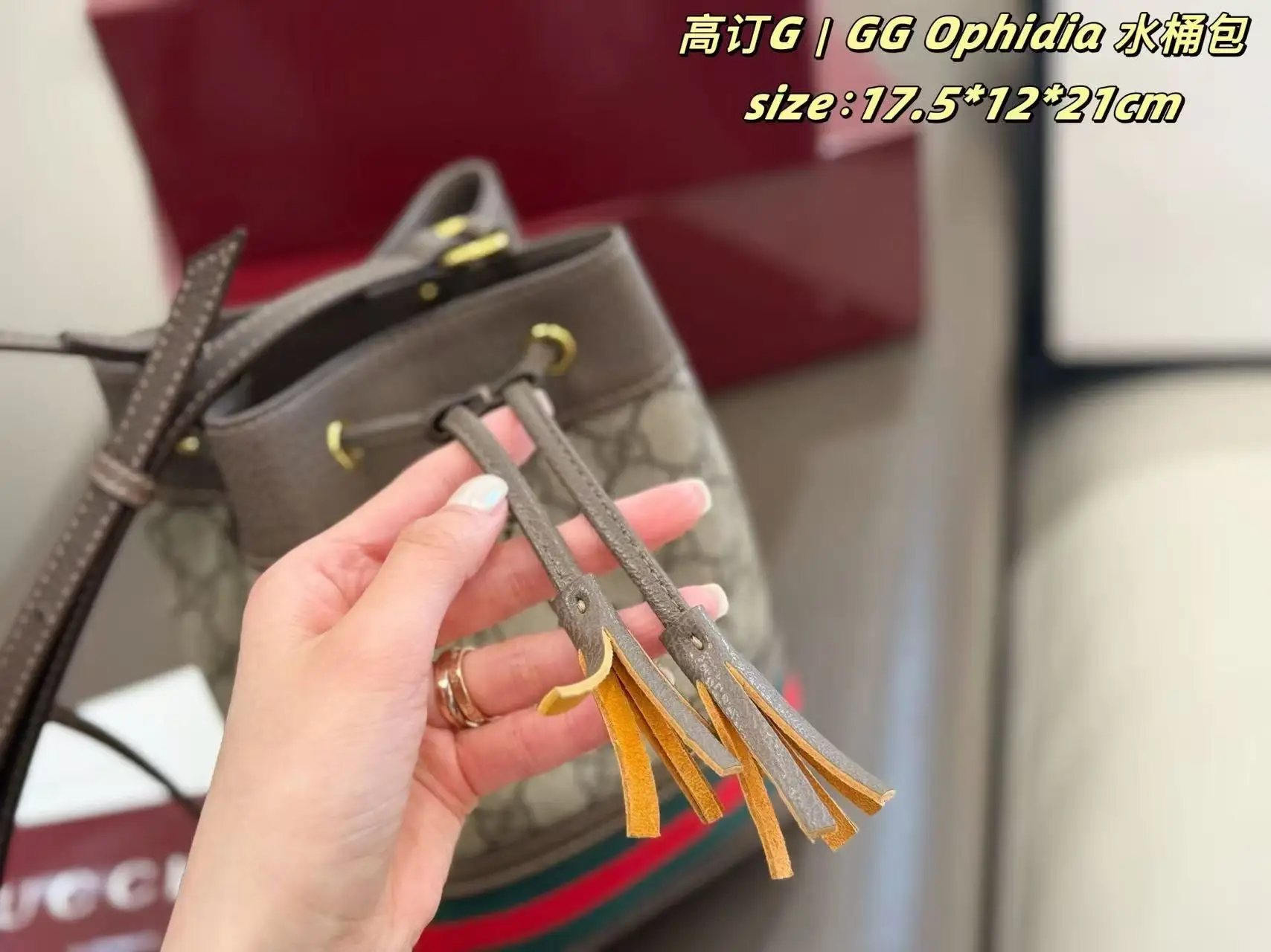 Ophidia GG Supreme Mini Bucket Bag D24018128 — view 7