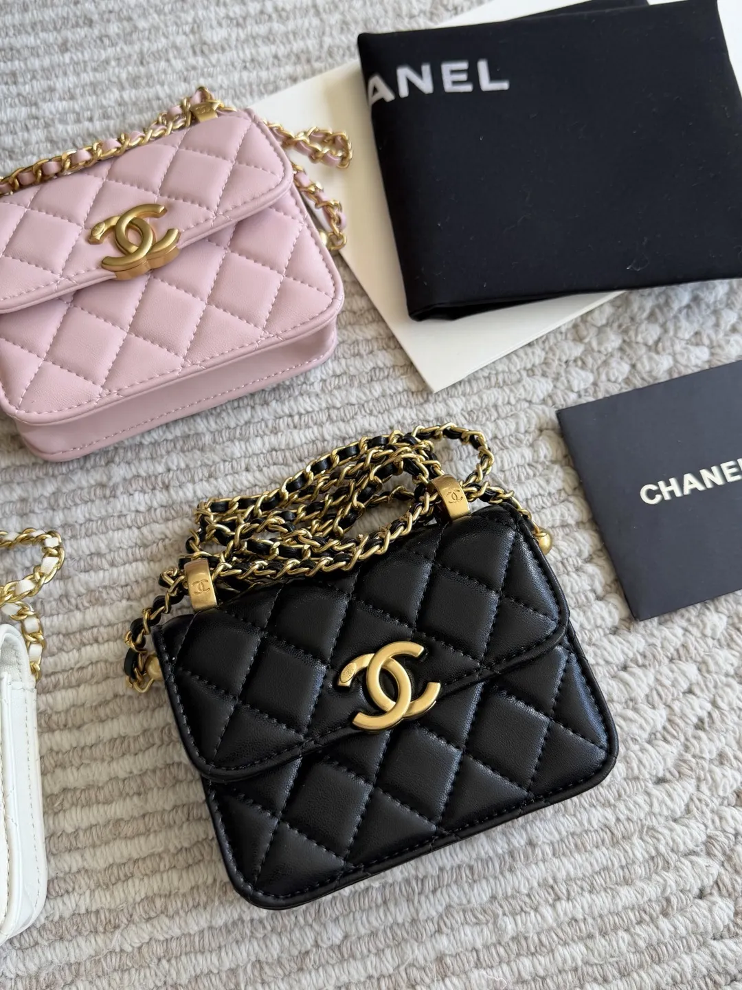 Mini Quilted Flap Bag with Chain D25518088 — view 3