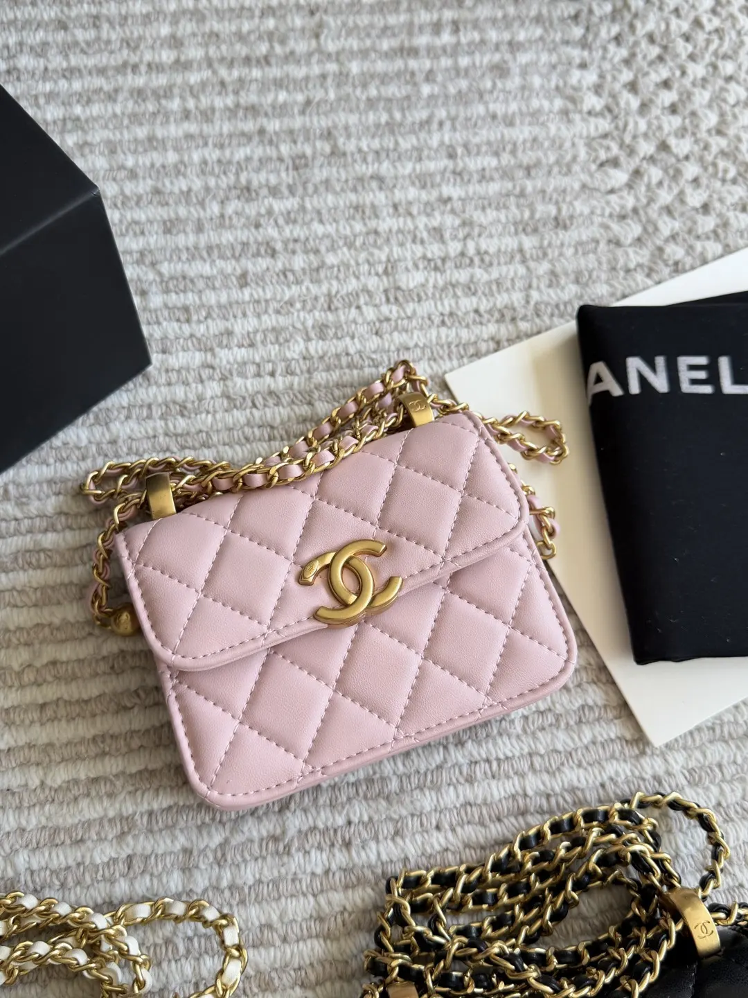 Mini Quilted Flap Bag with Chain D25518088 — view 4