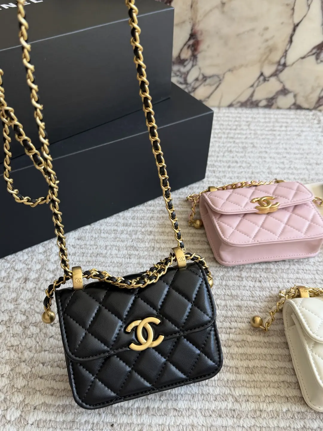 Mini Quilted Flap Bag with Chain D25518088 — view 9